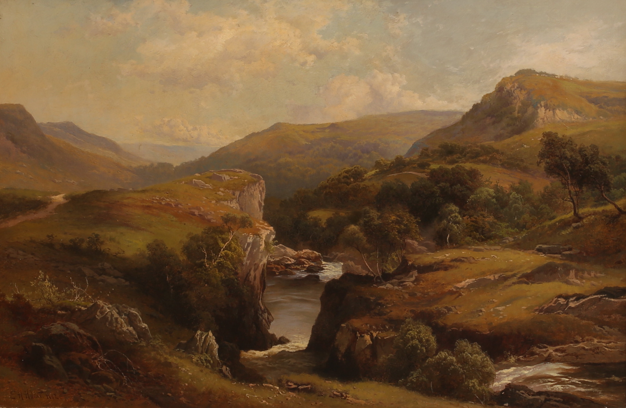 EDWARD HENRY HOLDER. Olja på duk, 1800-tal.