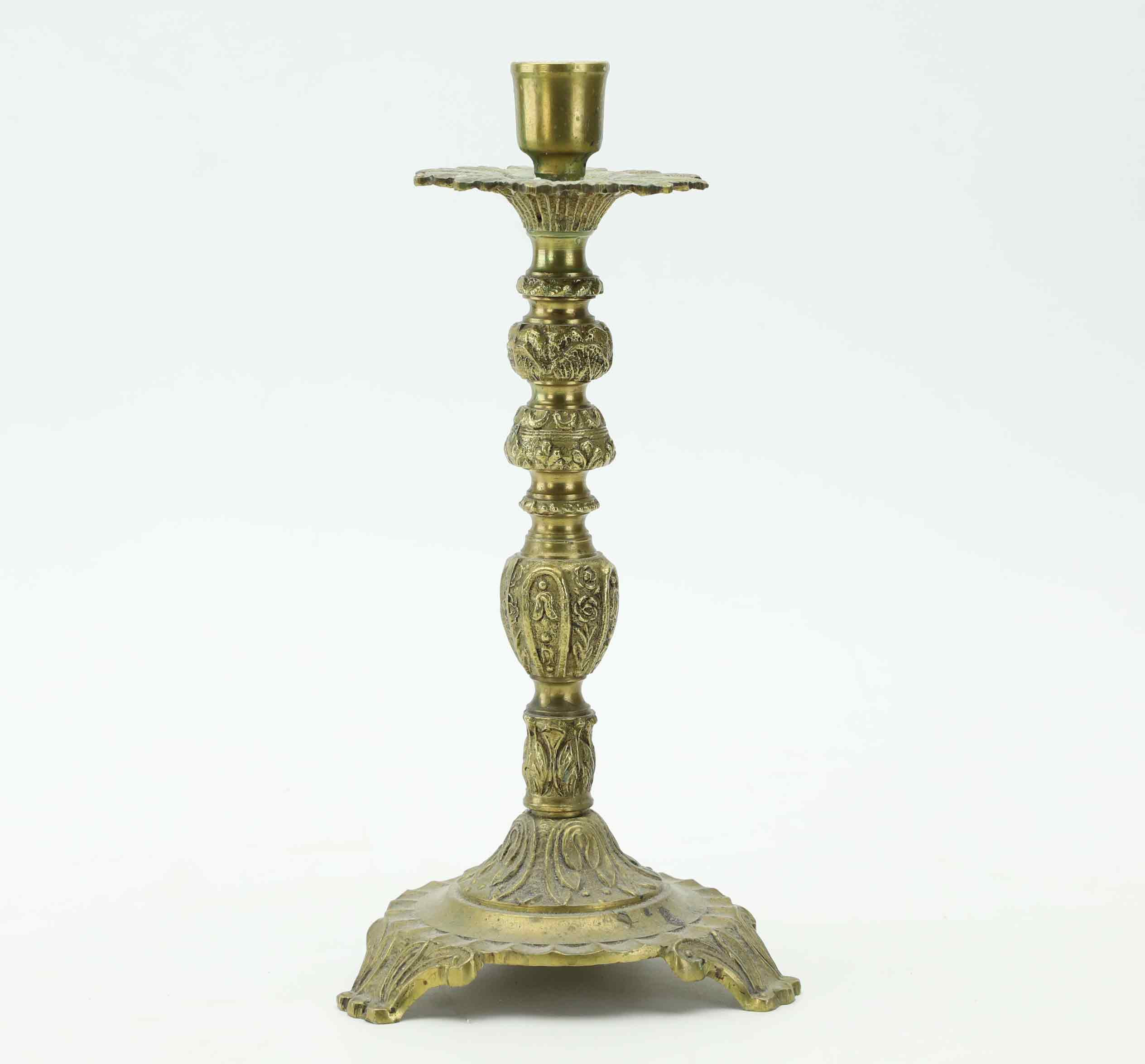 LJUSSTAKE, empirestil, mässing, 1900-tal.