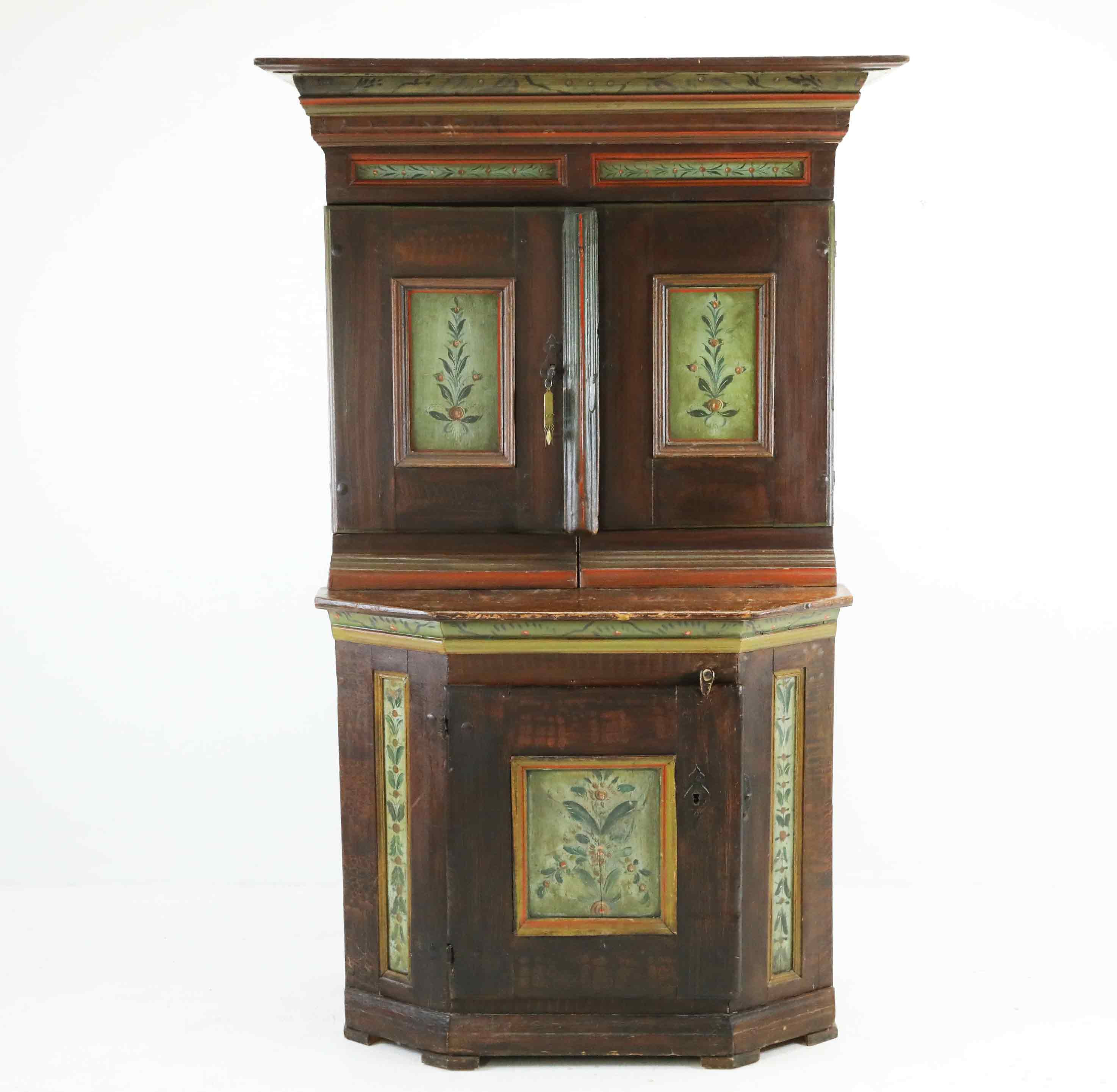 SKÄNKSKÅP, allmoge, Hälsingland, 17/1800-tal.