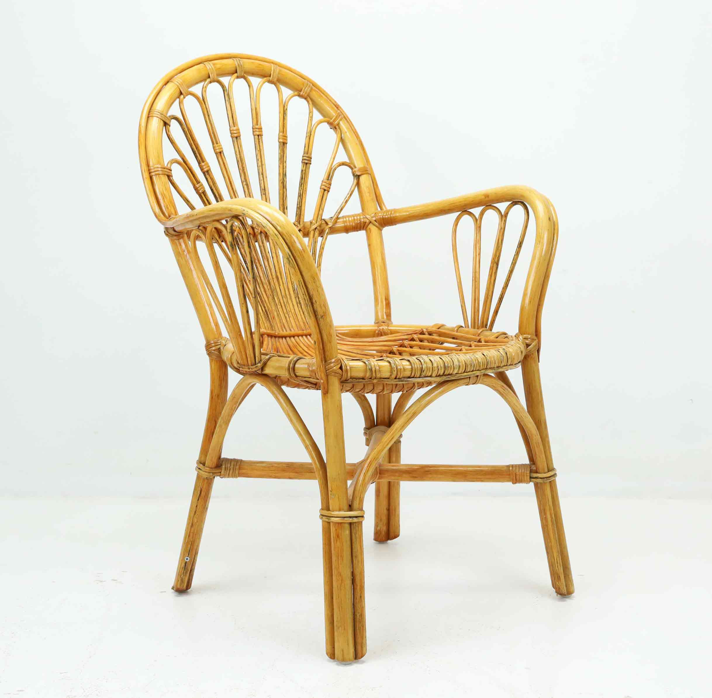 KORGSTOL, bambu och rotting, 1900-tal.