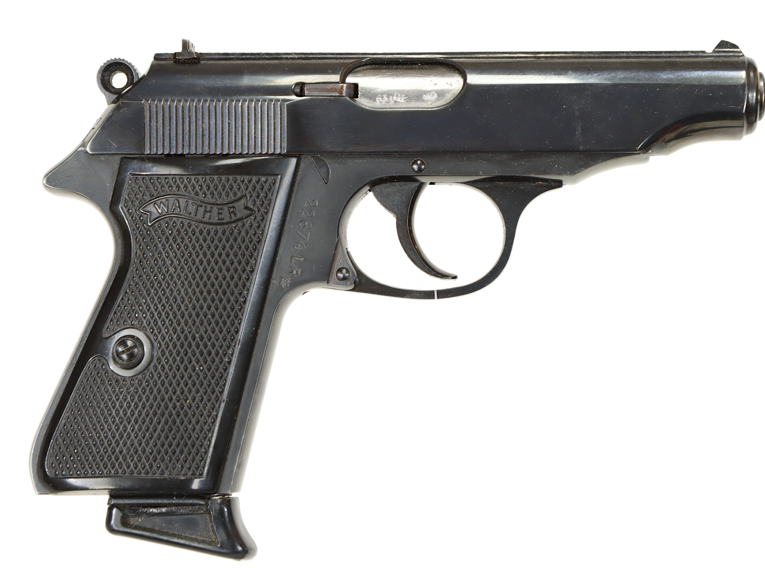 PISTOL, fabrikat Walther Ulm, modell PP, kaliber .22LR, tillv.nr 22674LR, se-nr SE0225746.