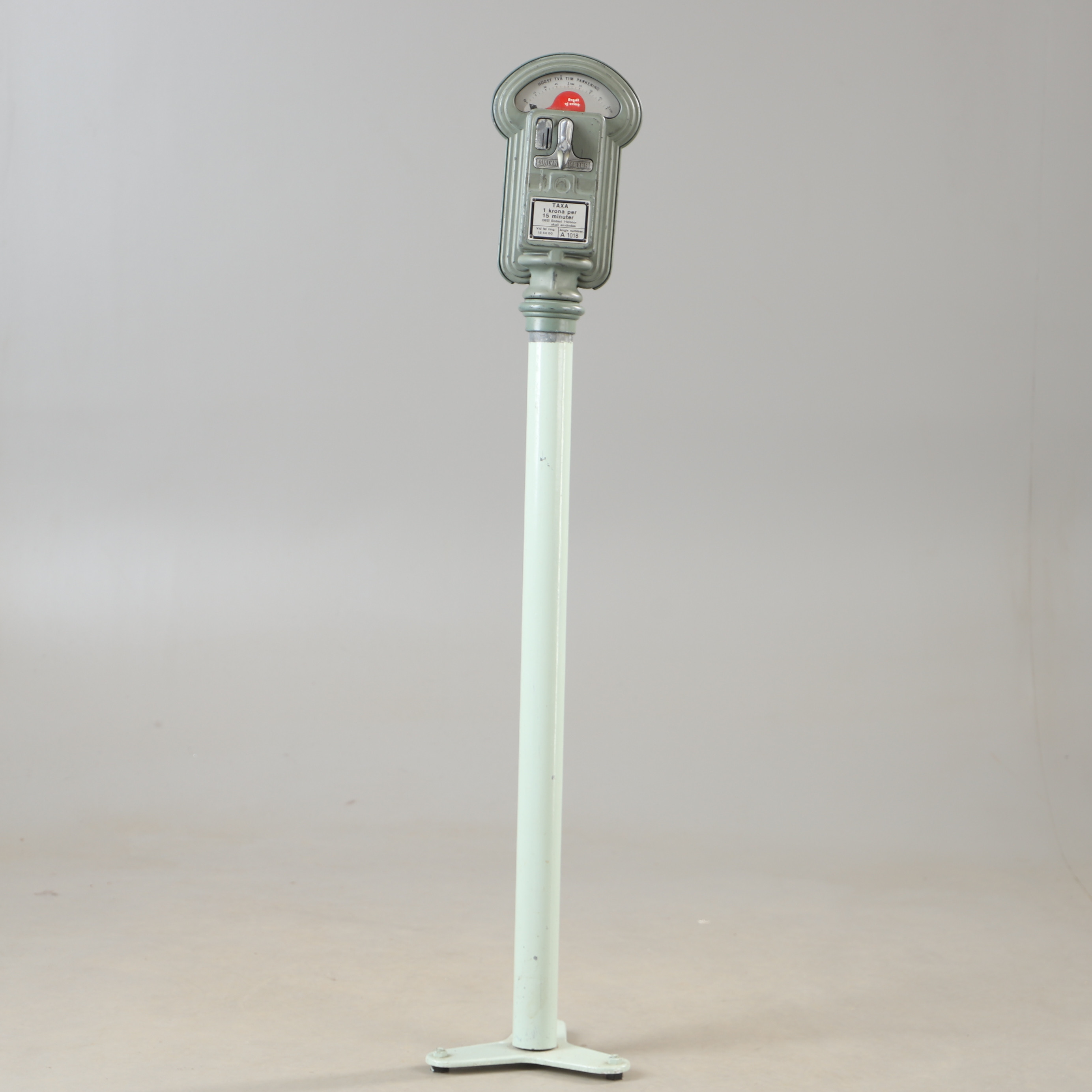 PARKERINGSAUTOMAT, metall, Duncan meter, 1900-talets mitt.