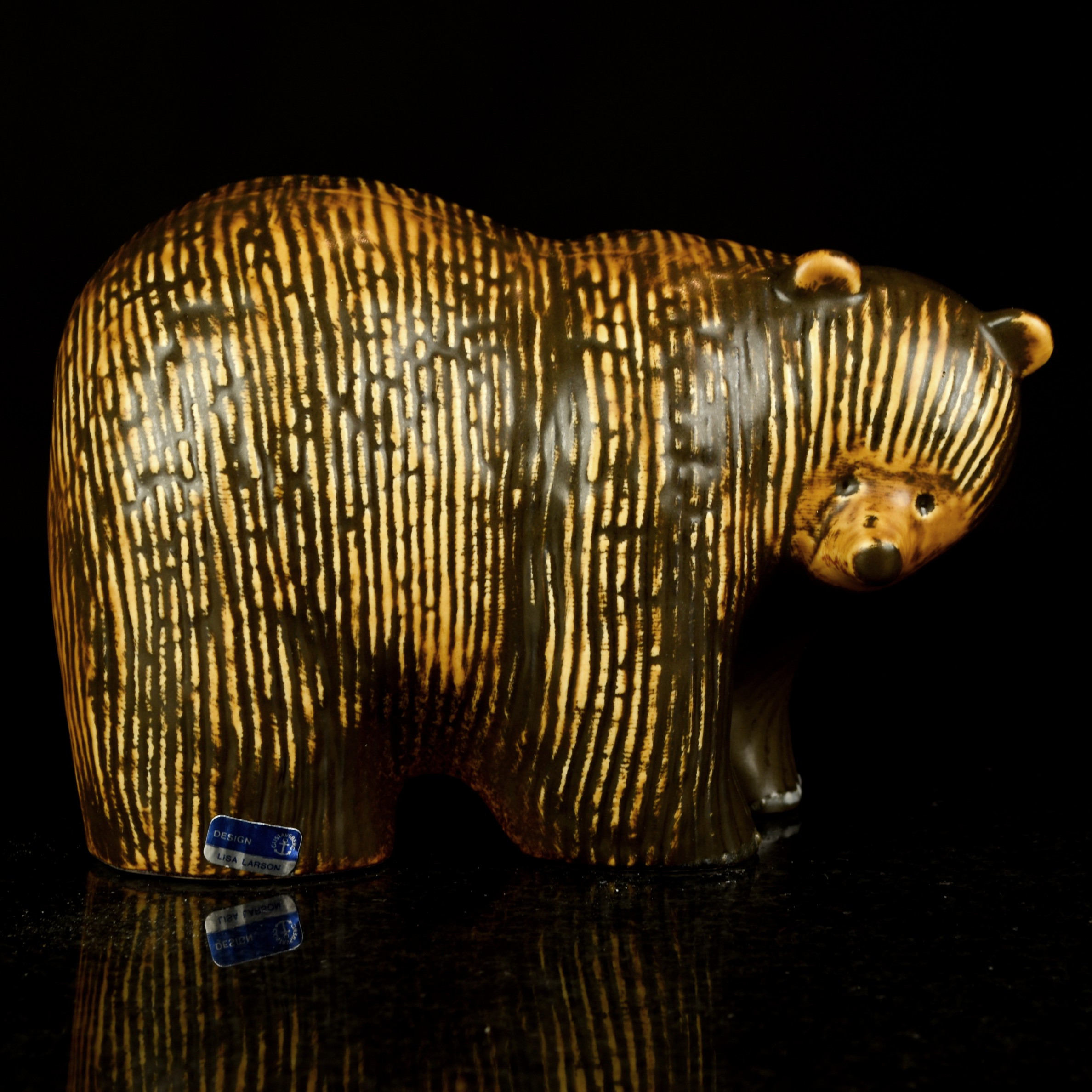 LISA LARSON. Figurin, "Björn", ur serien "Lillskansen", stengods, Gustavsberg.