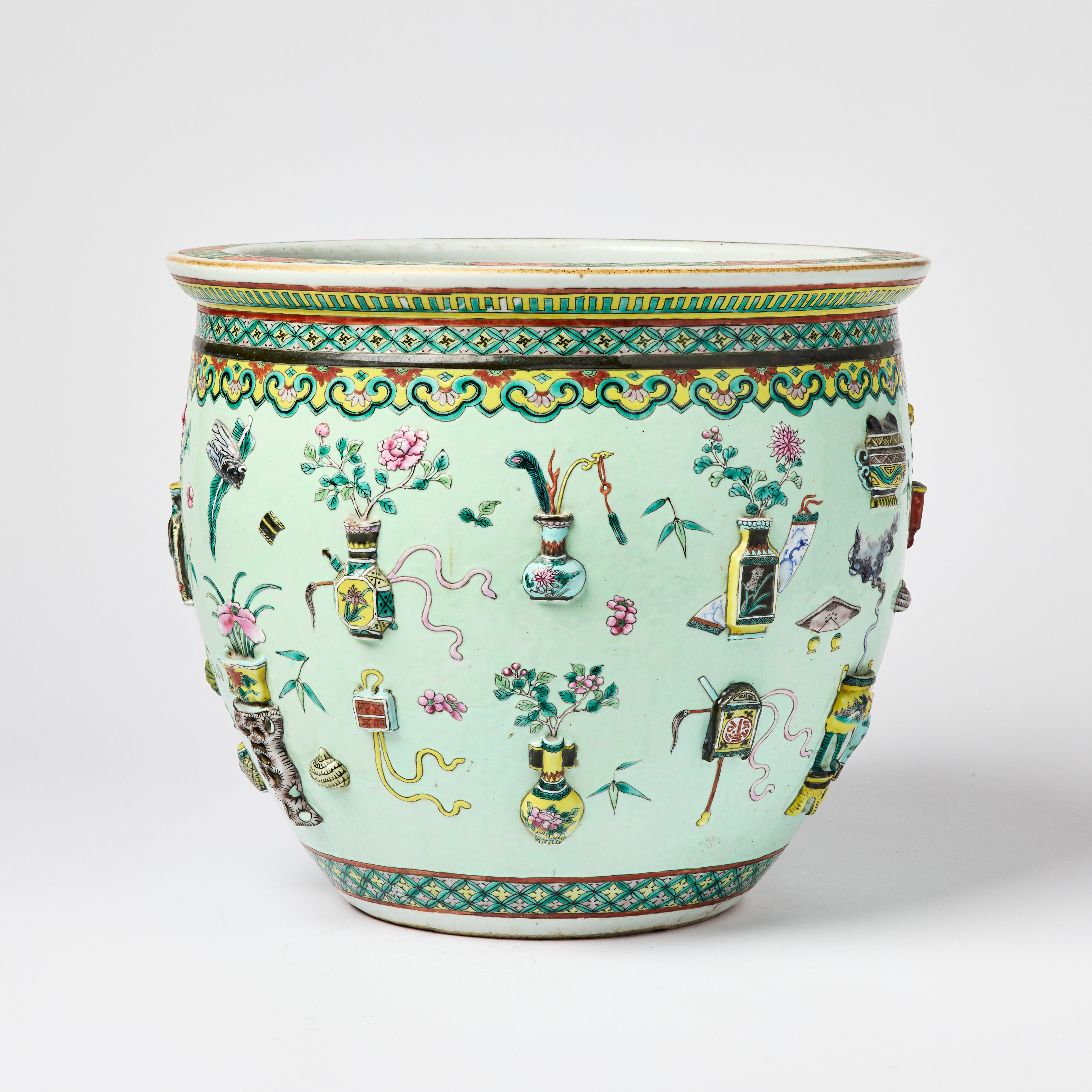 A Large Chinese Famille Rose Fish Bowl.