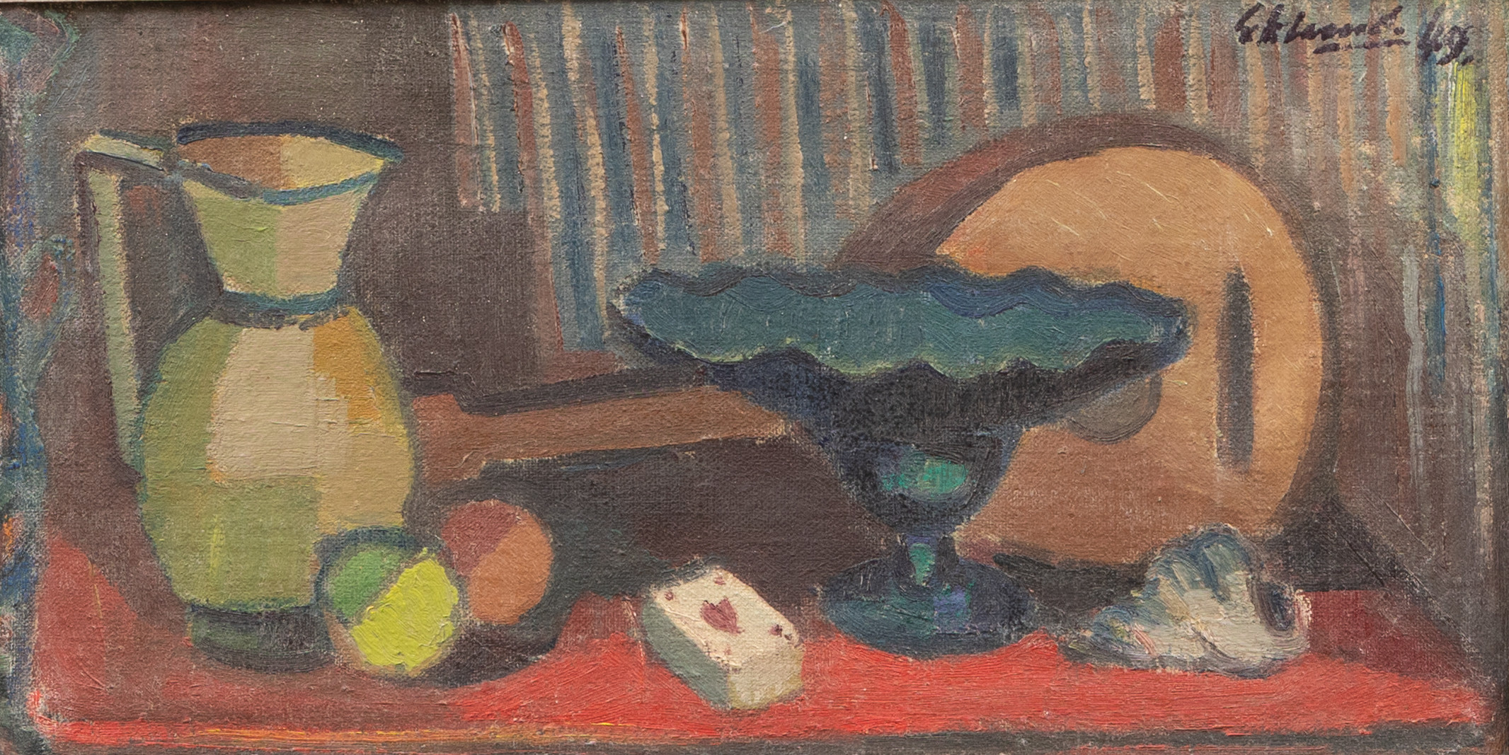 BENGT EKLUND (1916-1989). "Nature morte", olja på pannå, signerad och daterad -49.