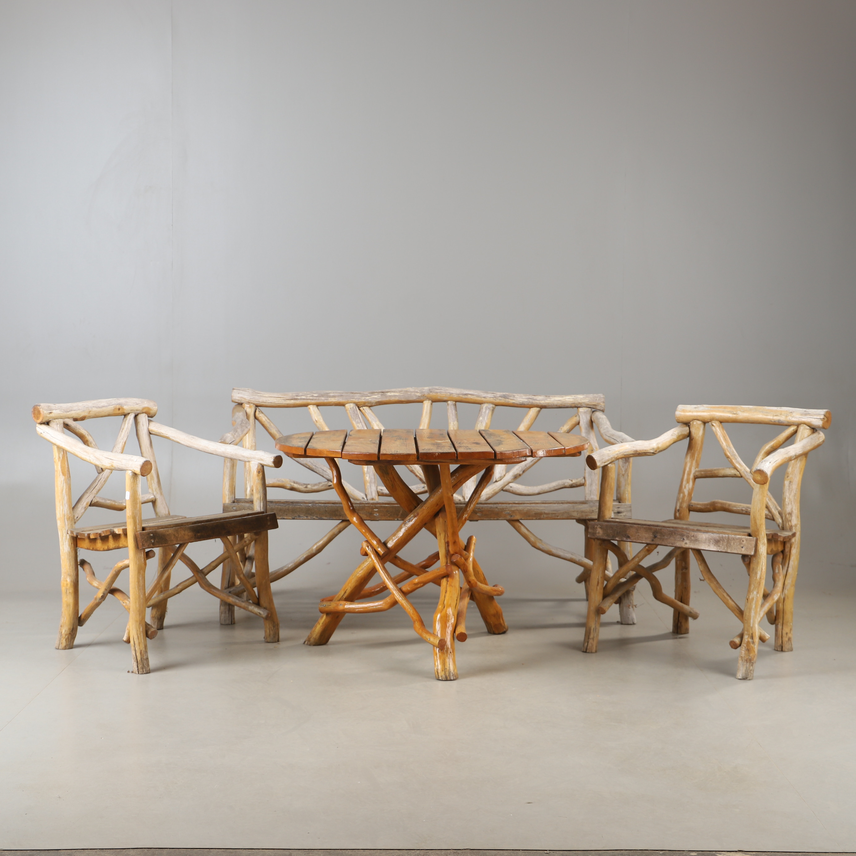 SITTGRUPP, 4 delar, grenmöbel.