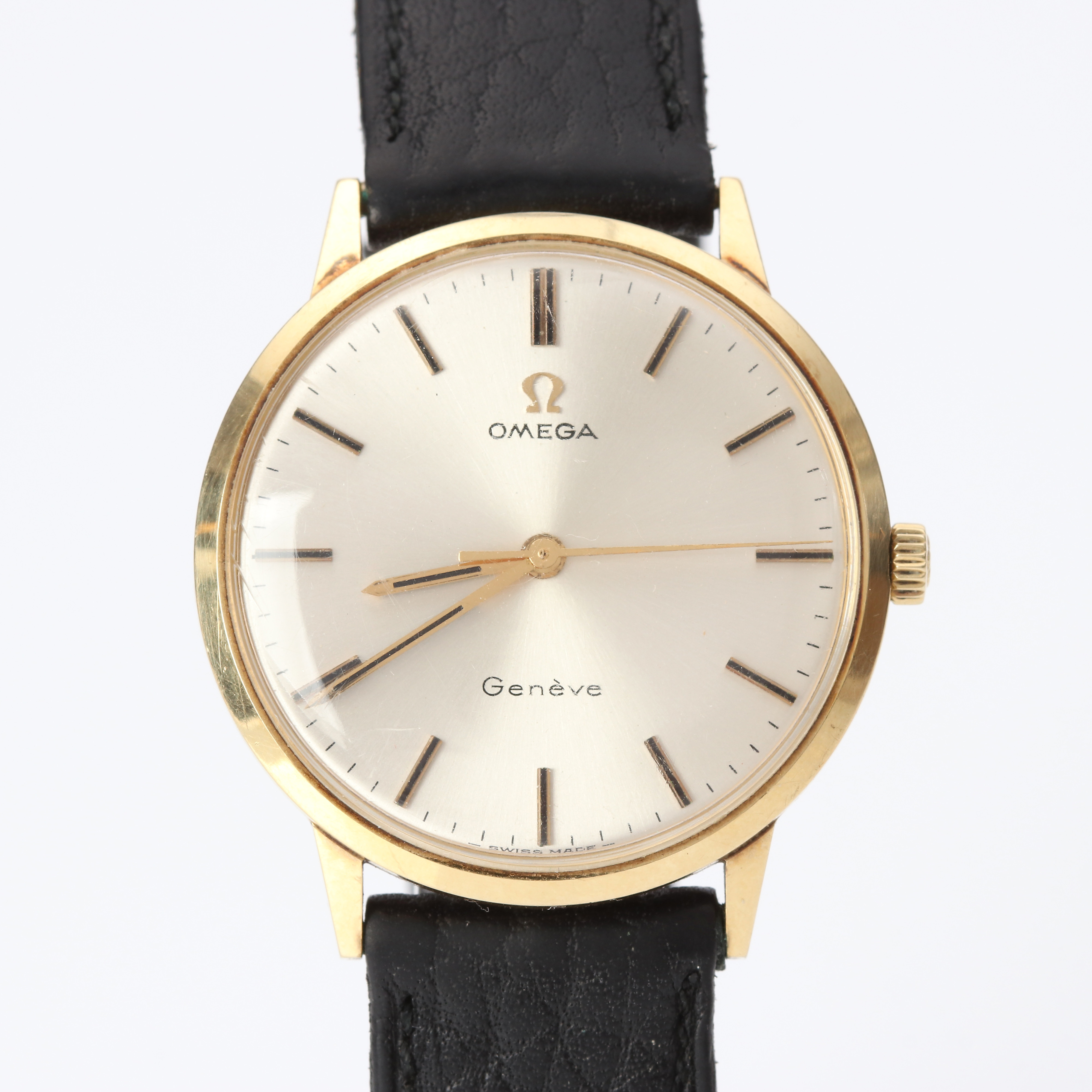 OMEGA GENÈVE, ARMBANDSUR. Boett i 14k guld.