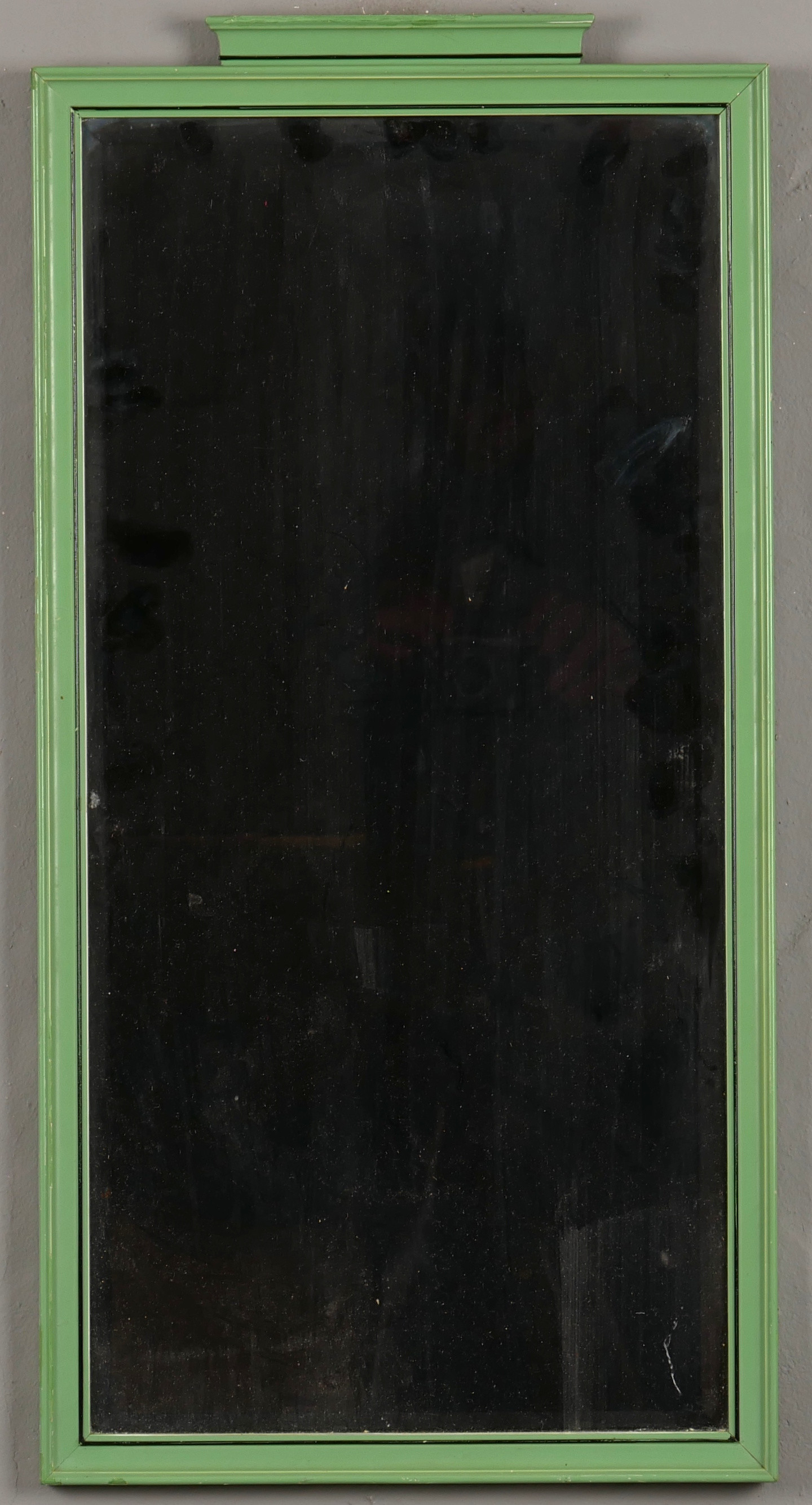 SPEGEL, funkis, grönfärgat trä, 1930-tal.