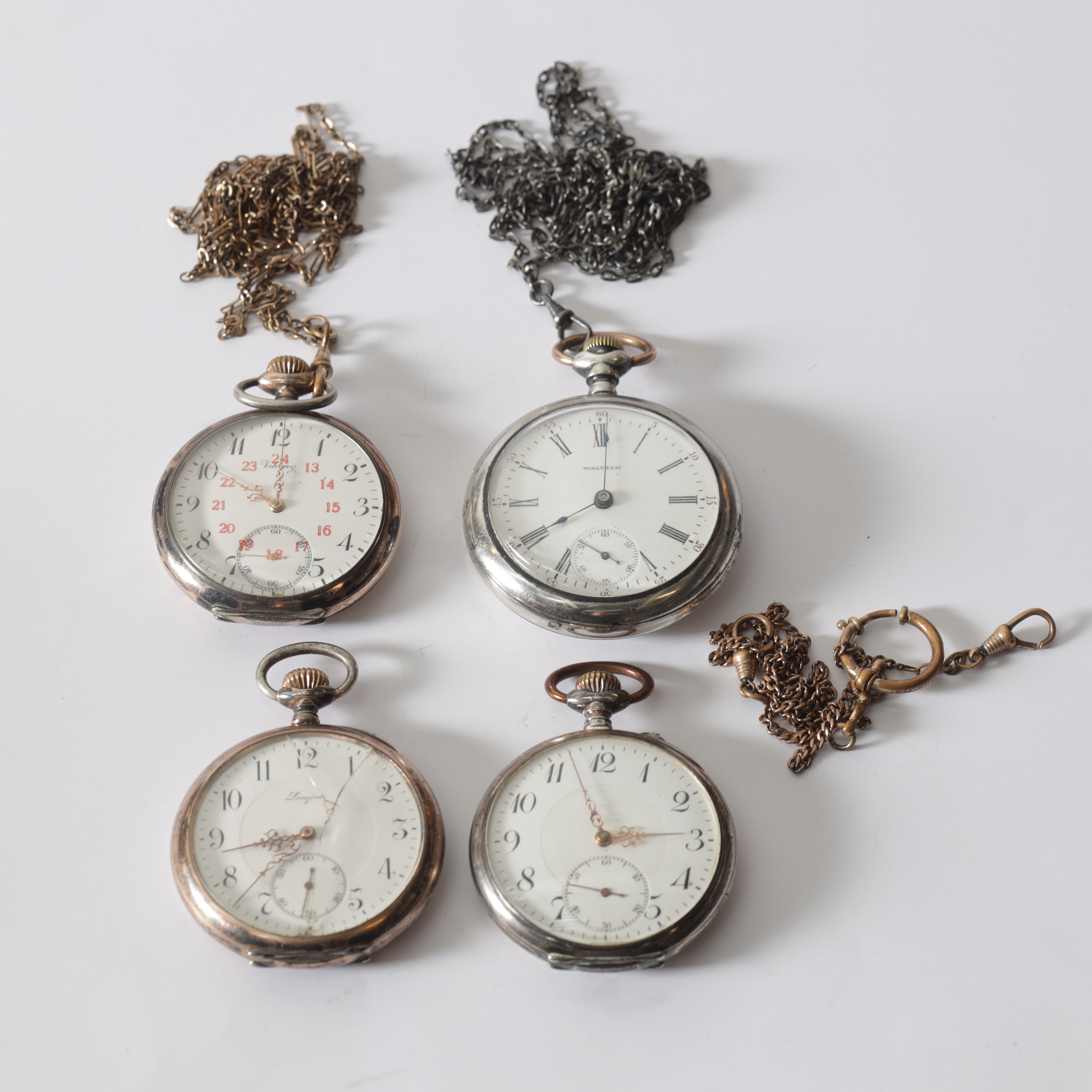 FICKUR, 4 st, bl.a. silver, 1900-talets början.