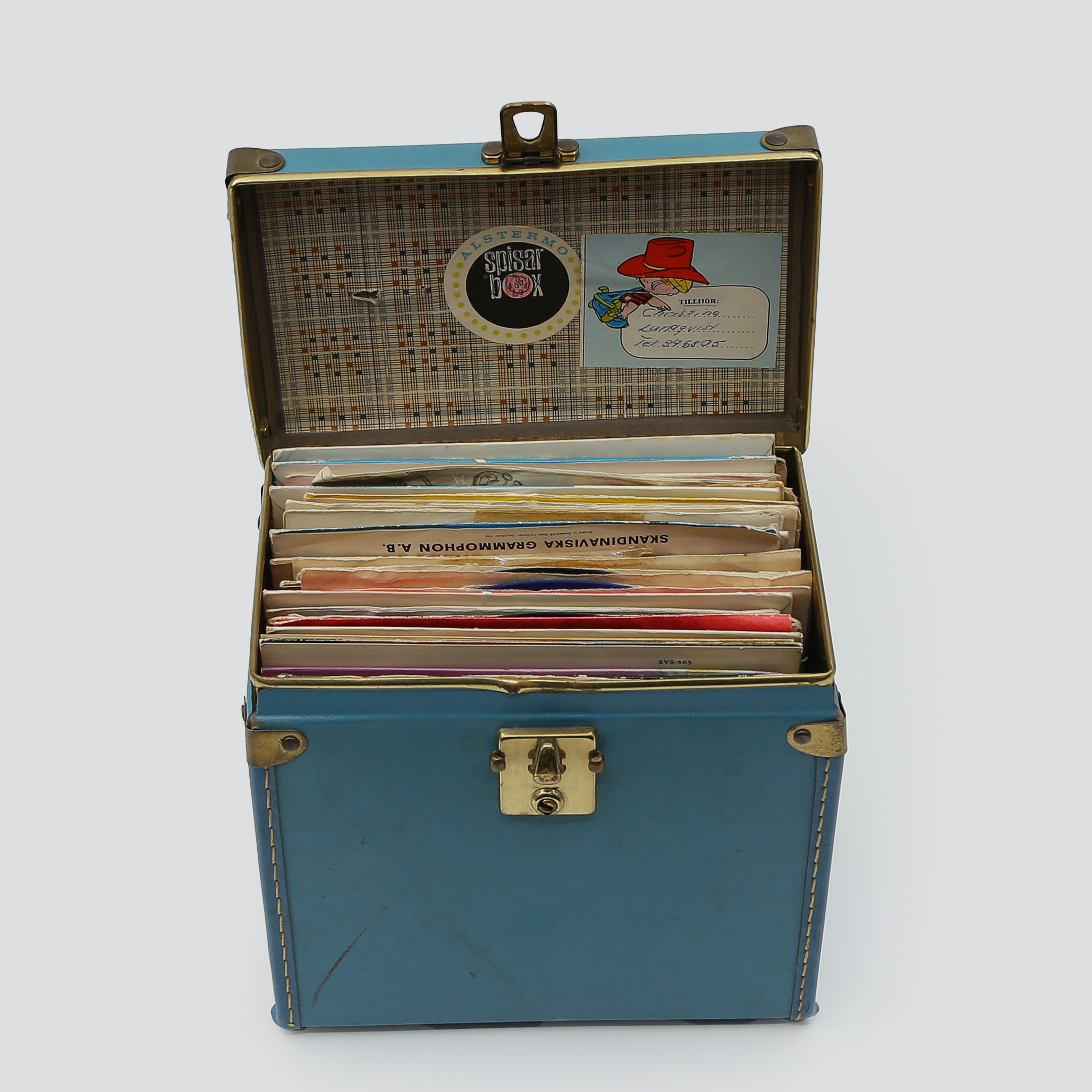 VINYL SKIVOR, SINGELAR I VÄSKA.