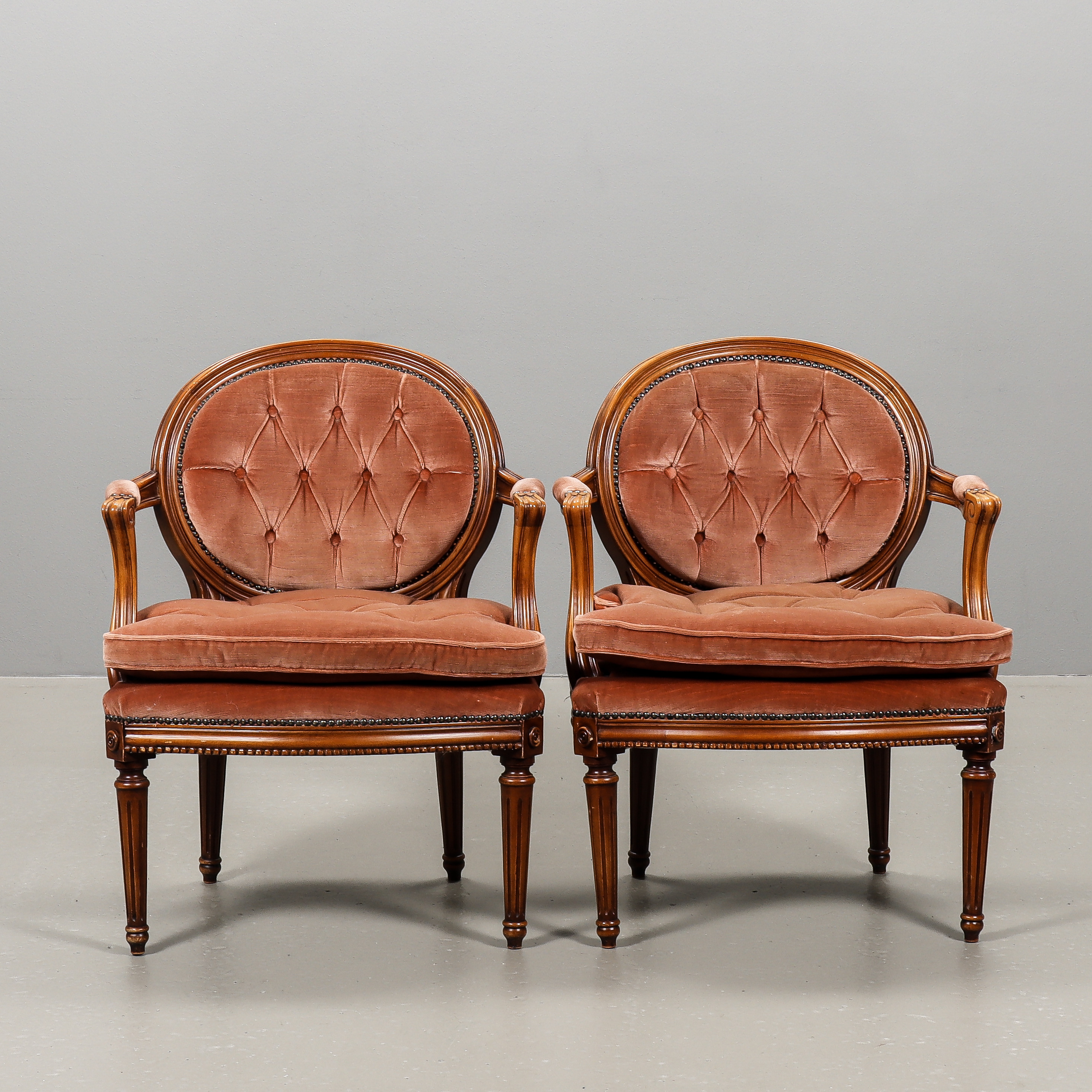 KARMSTOLAR 1 par, Gustaviansk stil, 1900-talets andra hälft.