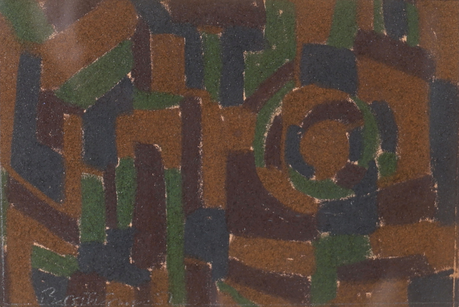 HARRY  BOOSTRÖM. "Komposition", pastell, signerad och daterad -51.