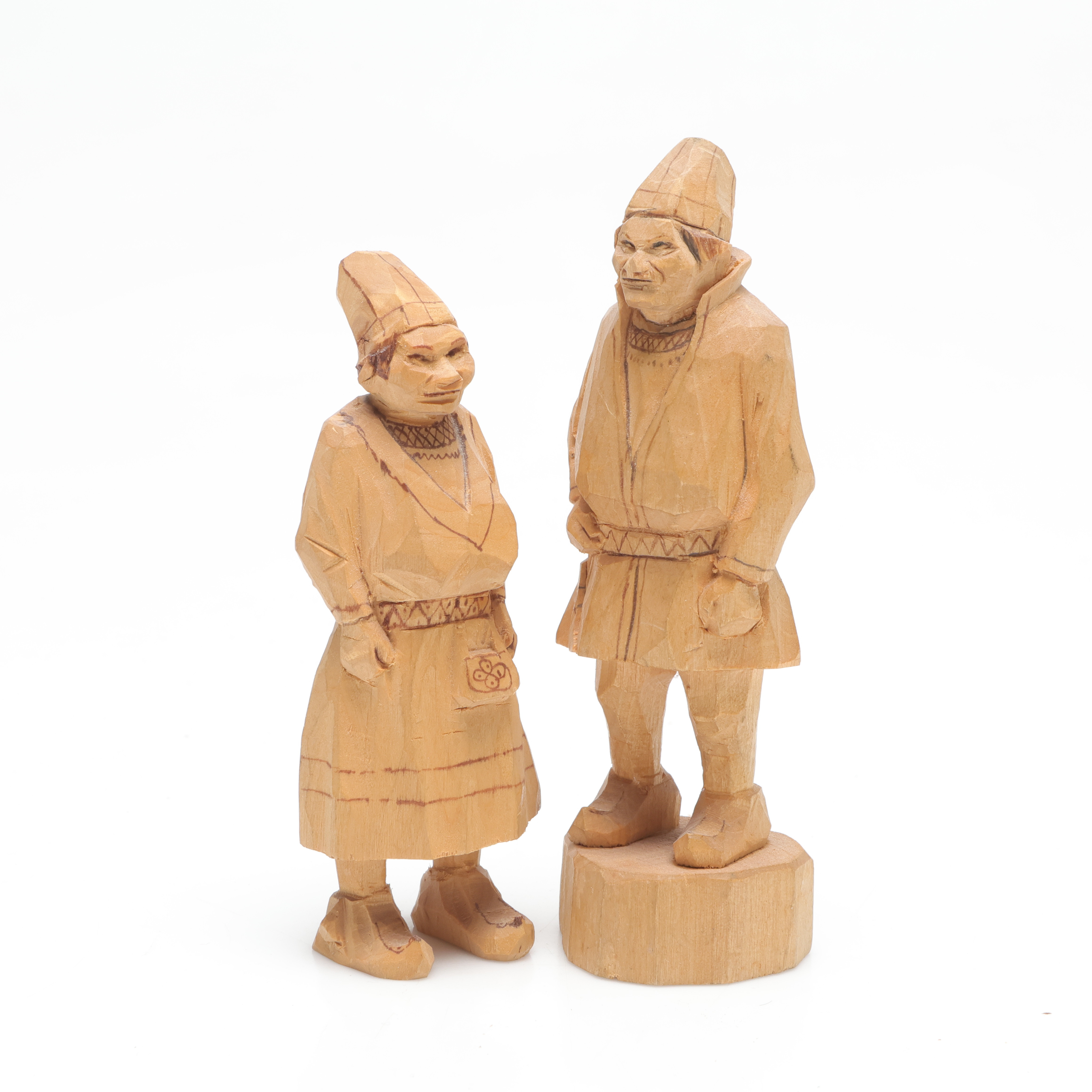 BENGT FRANSSON. skulpturer, ett par, snidat trä, signerade.