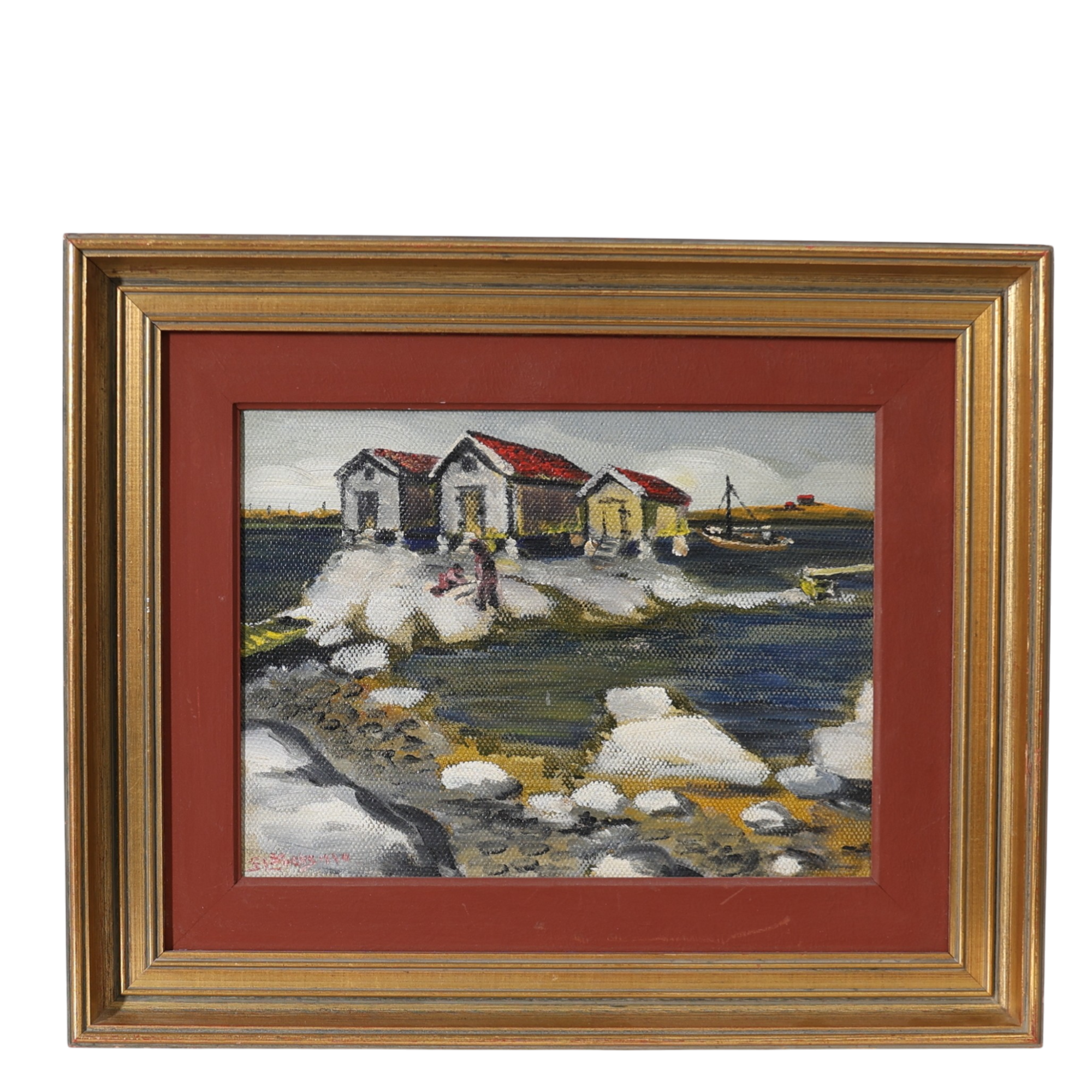 GUNNAR LÖBERG. "Svenskt landskap 4", olja på duk, signerad och daterad 1940.