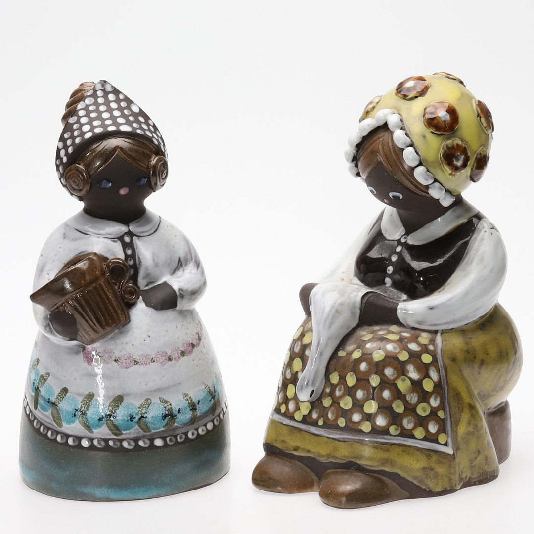 FIGURINER, 2 st. Keramik, Gunvor Nyman.