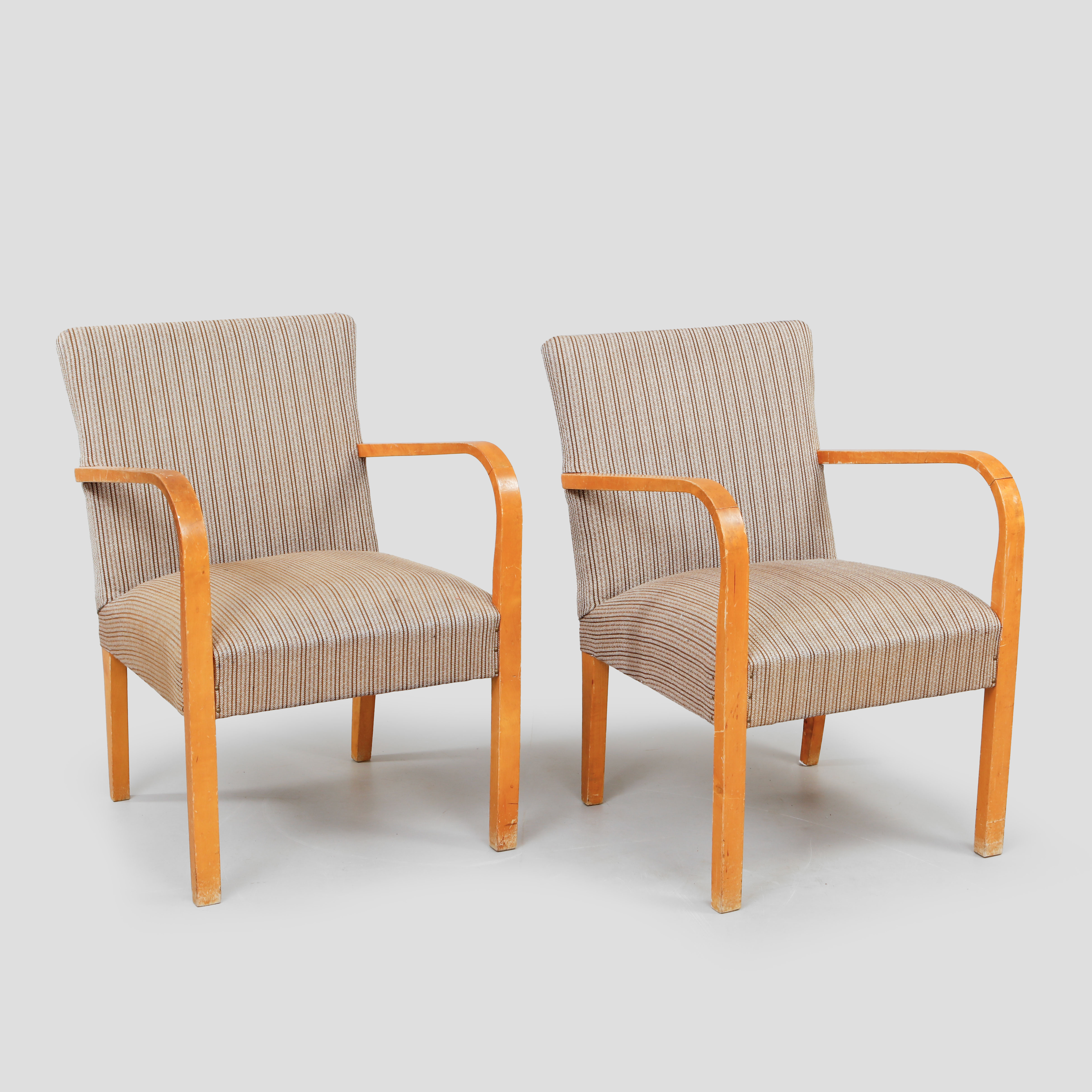 FÅTÖLJER, ett par, Ferdinand Lundqvist, Göteborg, 1930/40-tal.