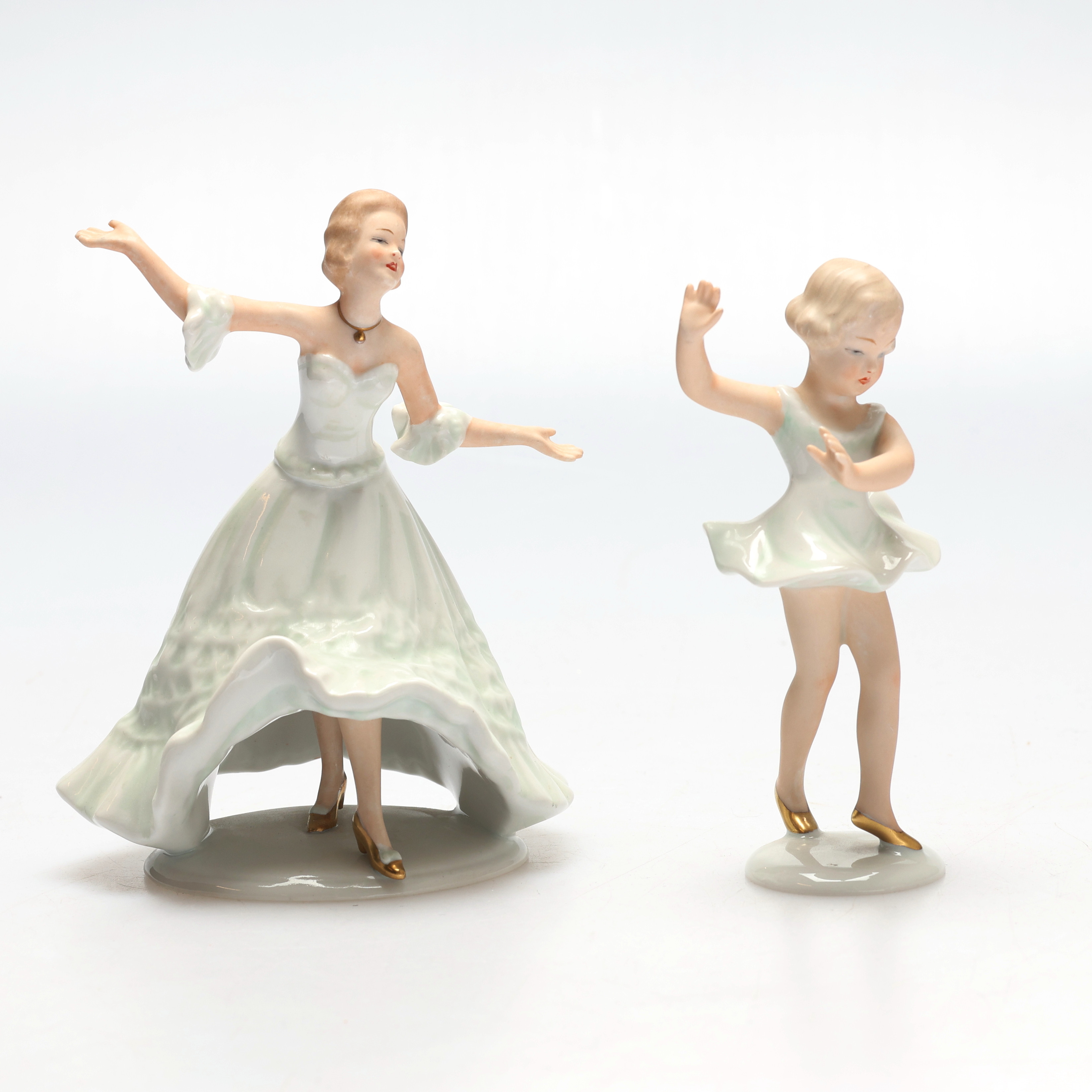 FIGURINER. 2 st, porslin, Wallendorf, Tyskland.