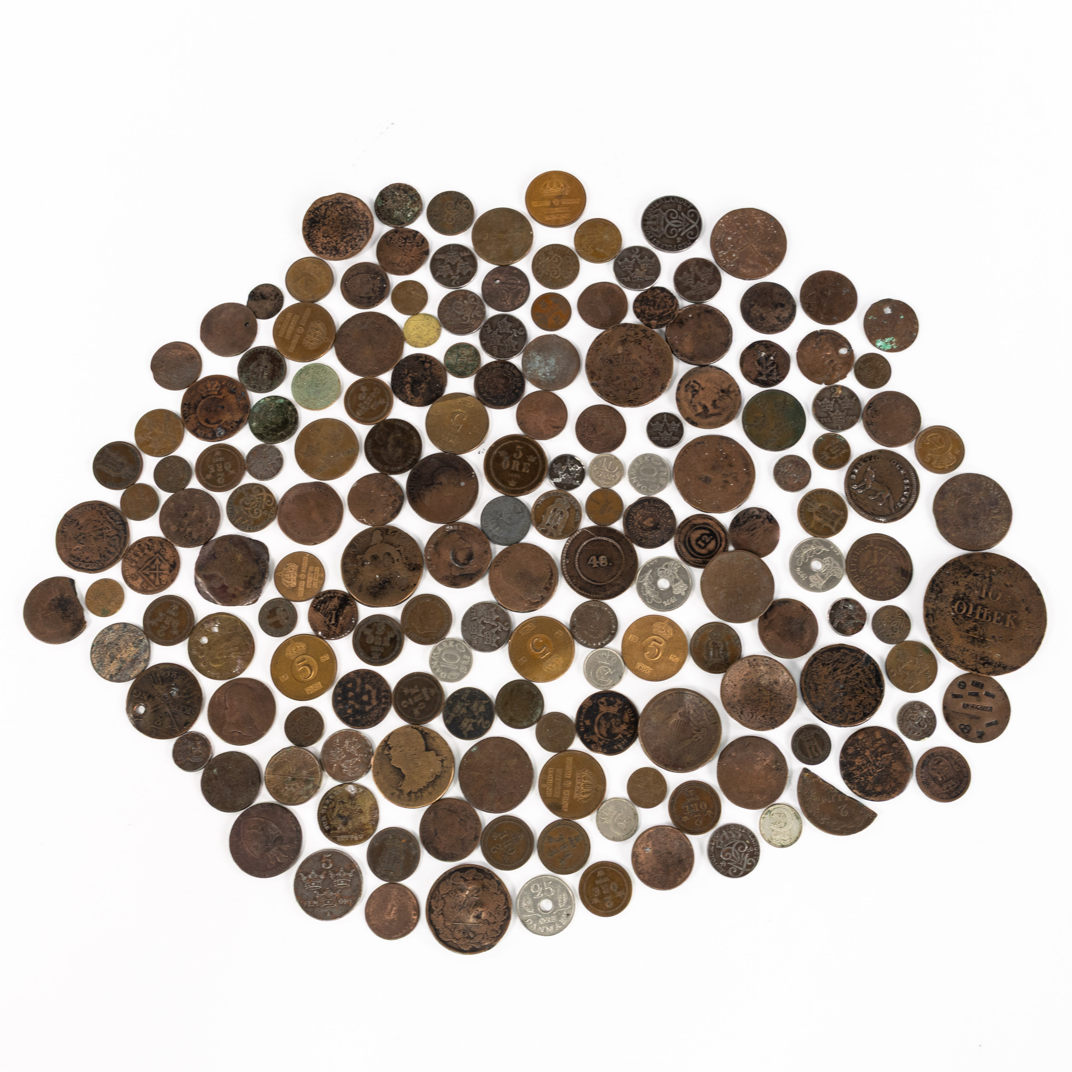 ÄLDRE MYNT. Ett parti, bl a 1700-tal.