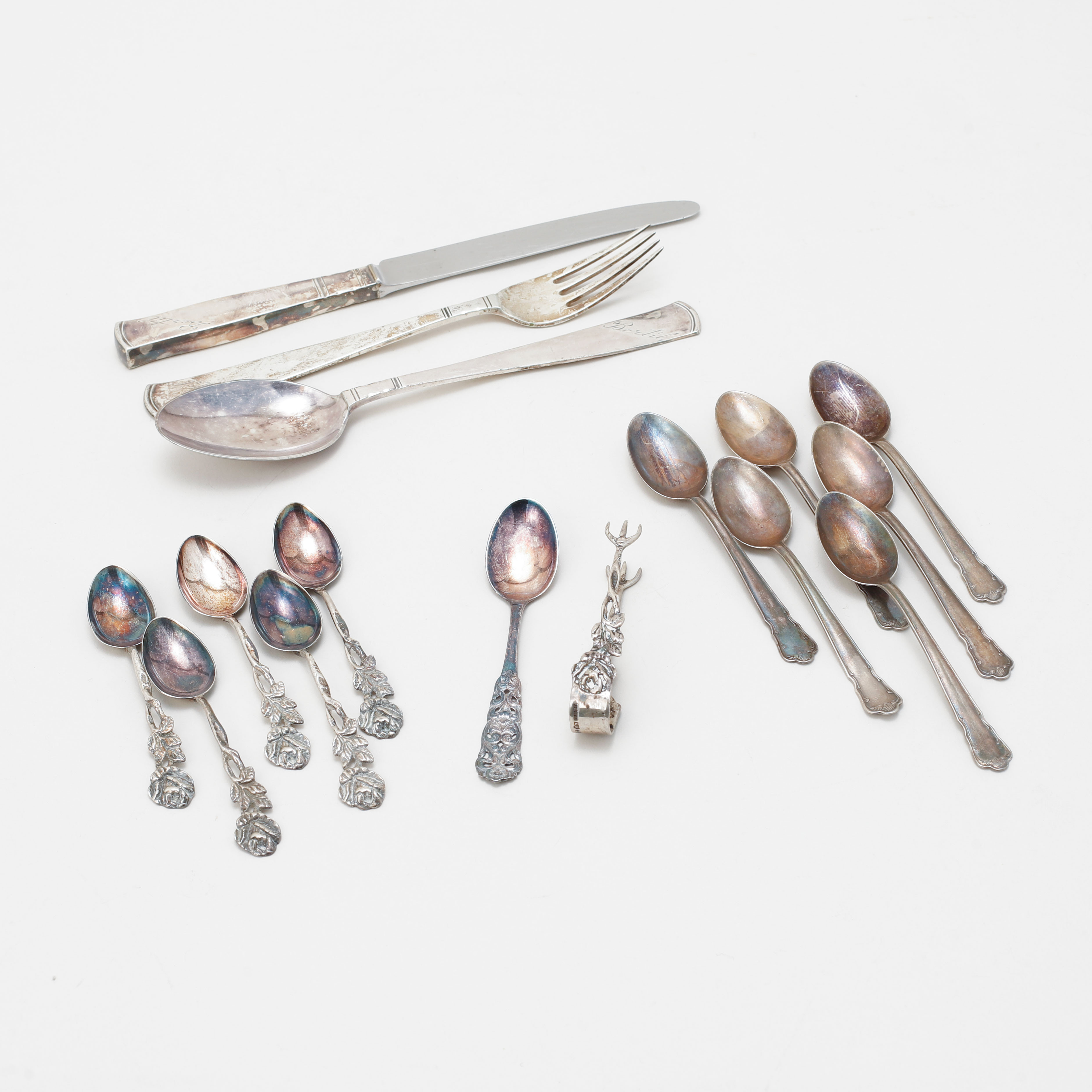 BESTICK, 16 st, silver. Totalvikt ca 240 g.