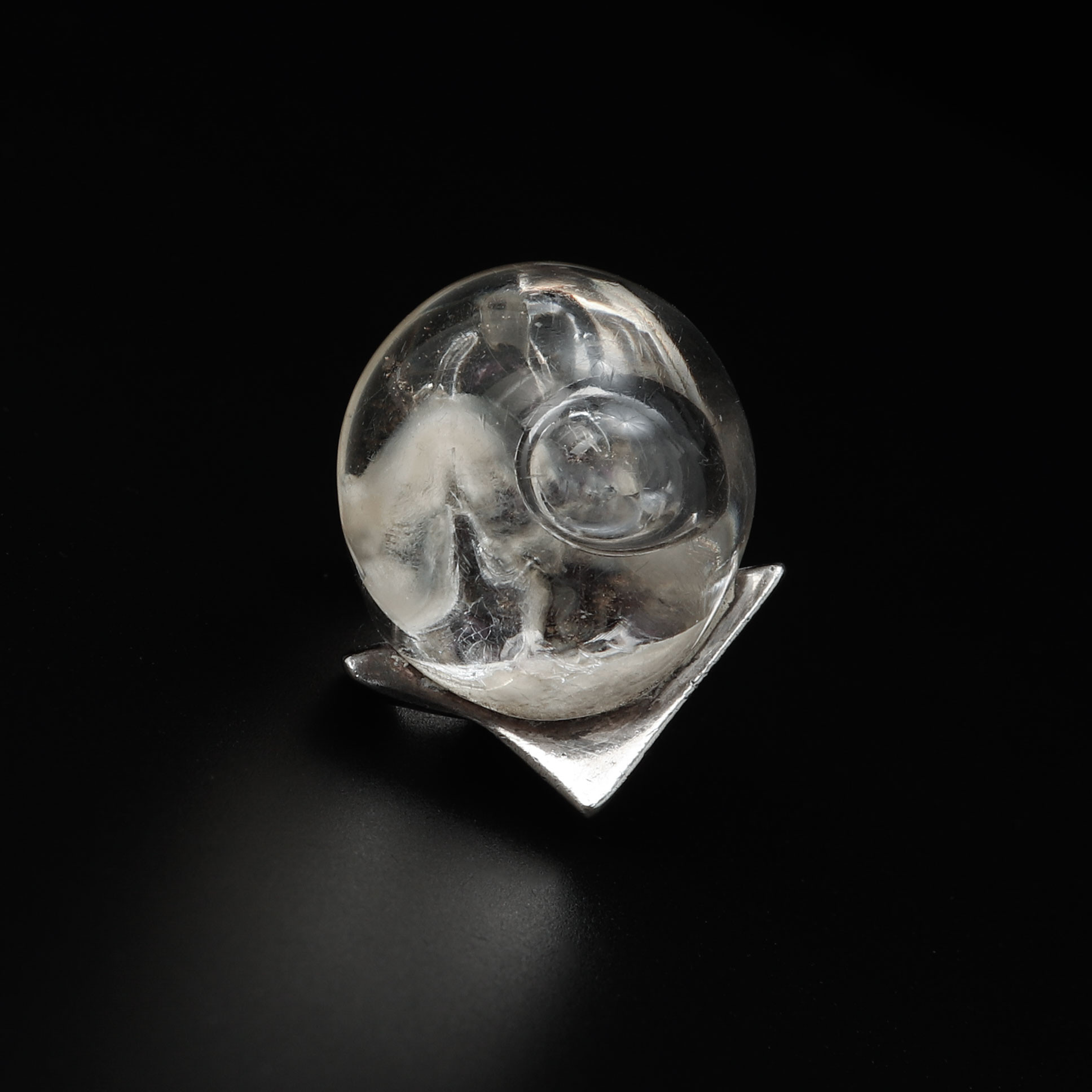 BJÖRN WECKSTRÖM. Ring "Förstelnad sjö", sterlingsilver och akryl, Lapponia, Finland 1973.