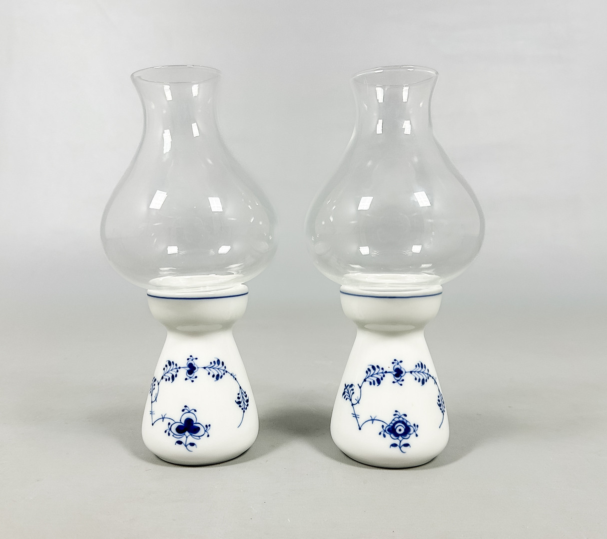 MUSSELMALET, ljuslykta, ett par, Royal Copenhagen, Danmark.