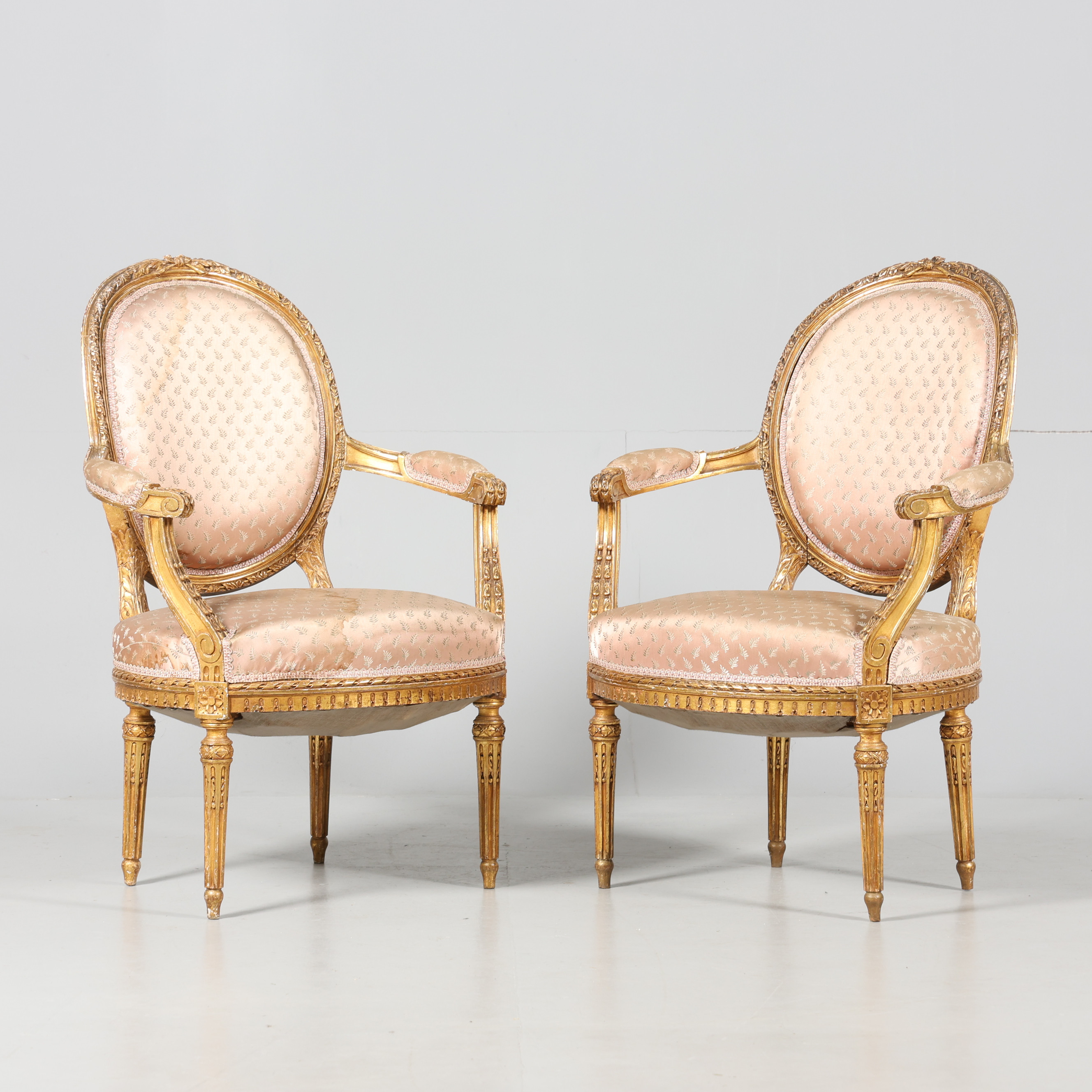 KARMSTOLAR, 1 par, gustaviansk stil, 1900-talets början.