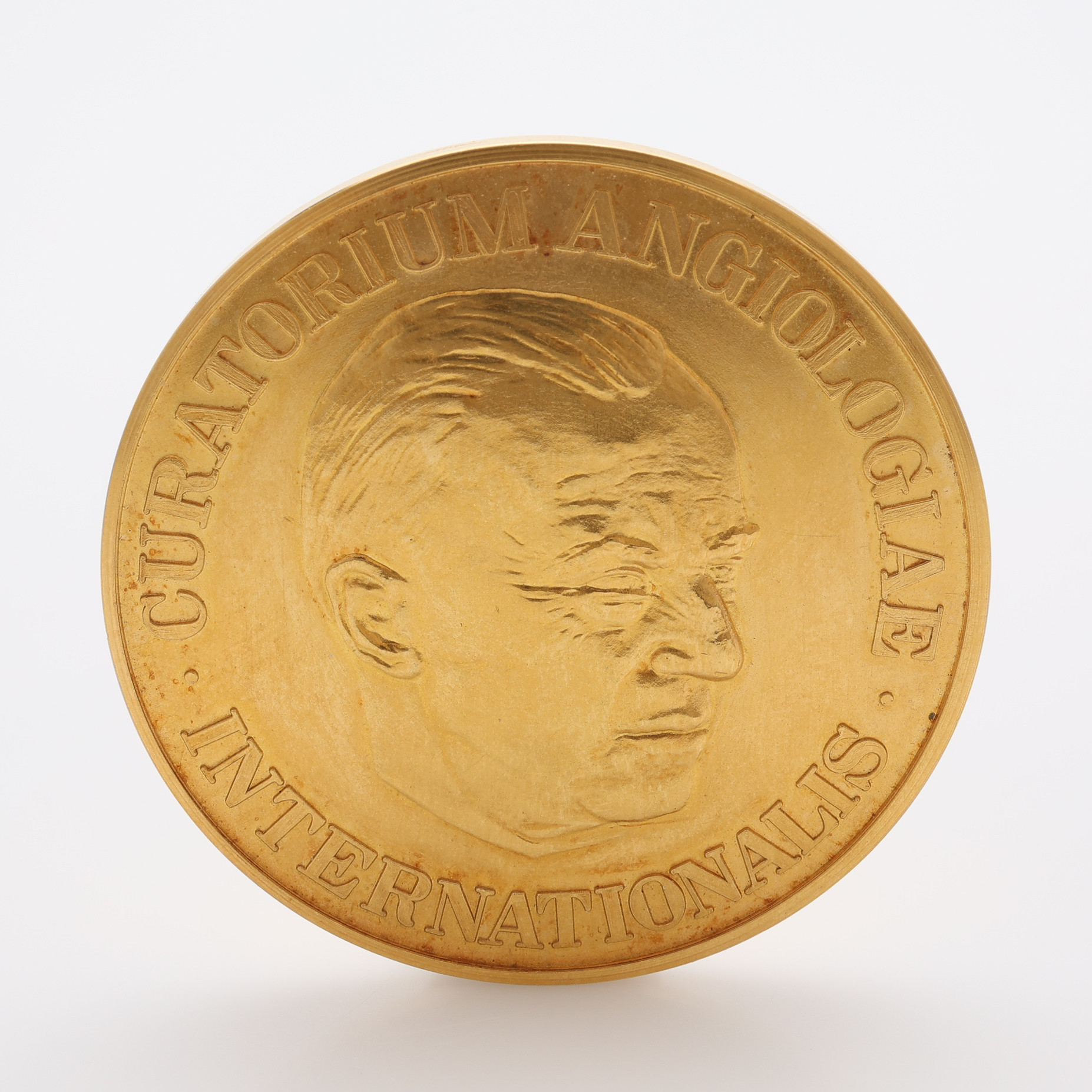 MEDALJ, 14 K GULD, 55,1 g.