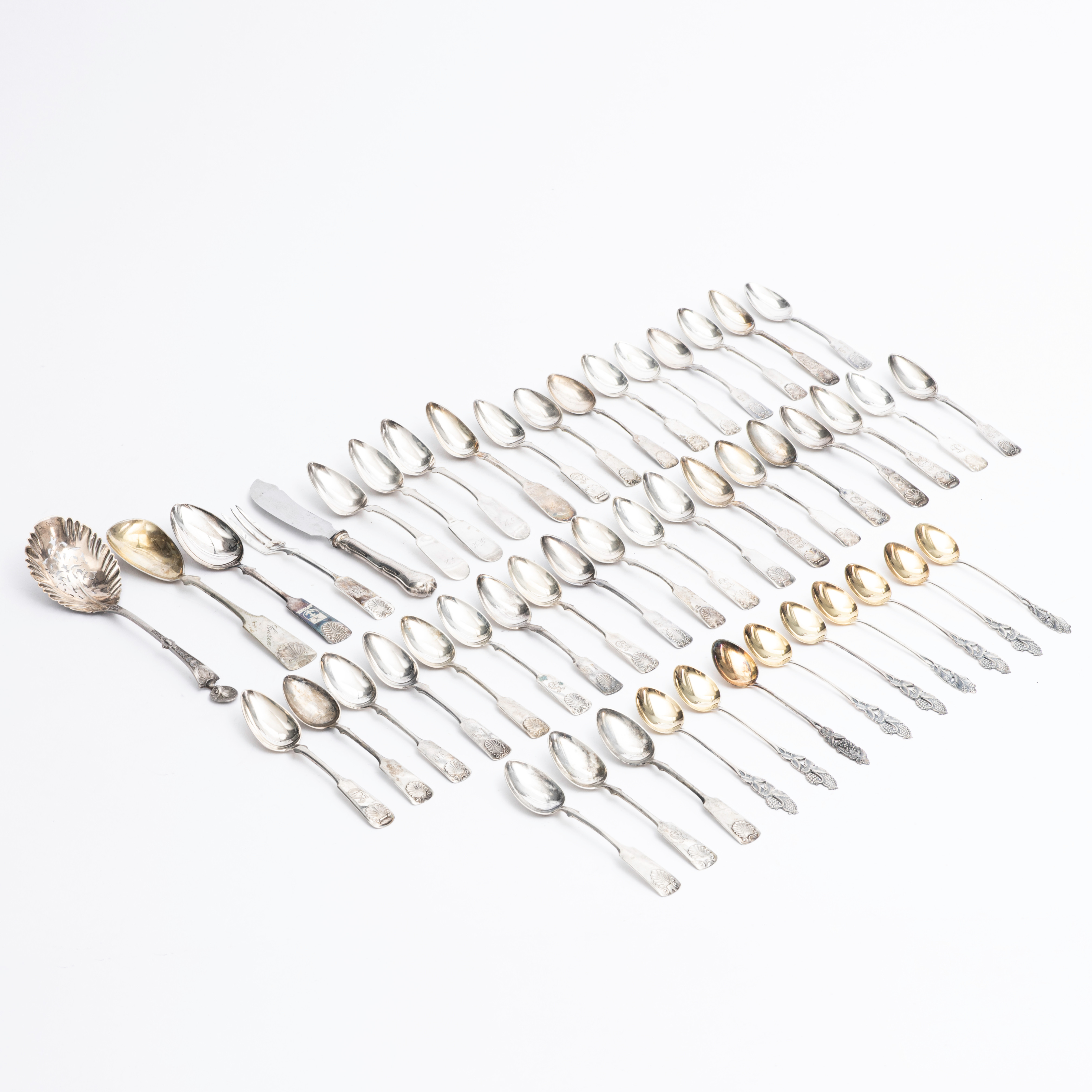 SILVER, mestadels skedar från Finland, 1800-/1900-tal.