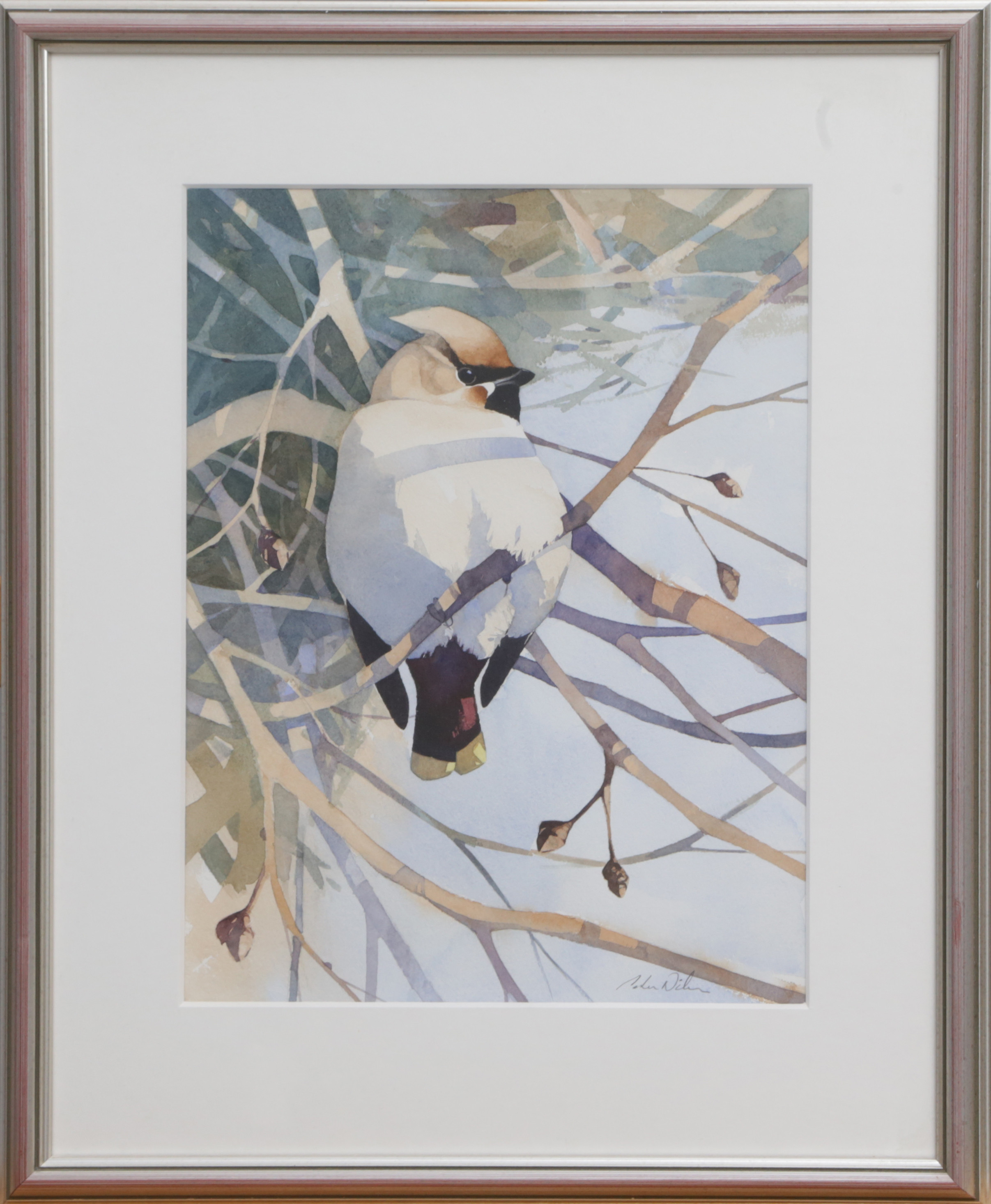 PETER NILSSON. AKVARELL, på papper, sidensvans, signerad.