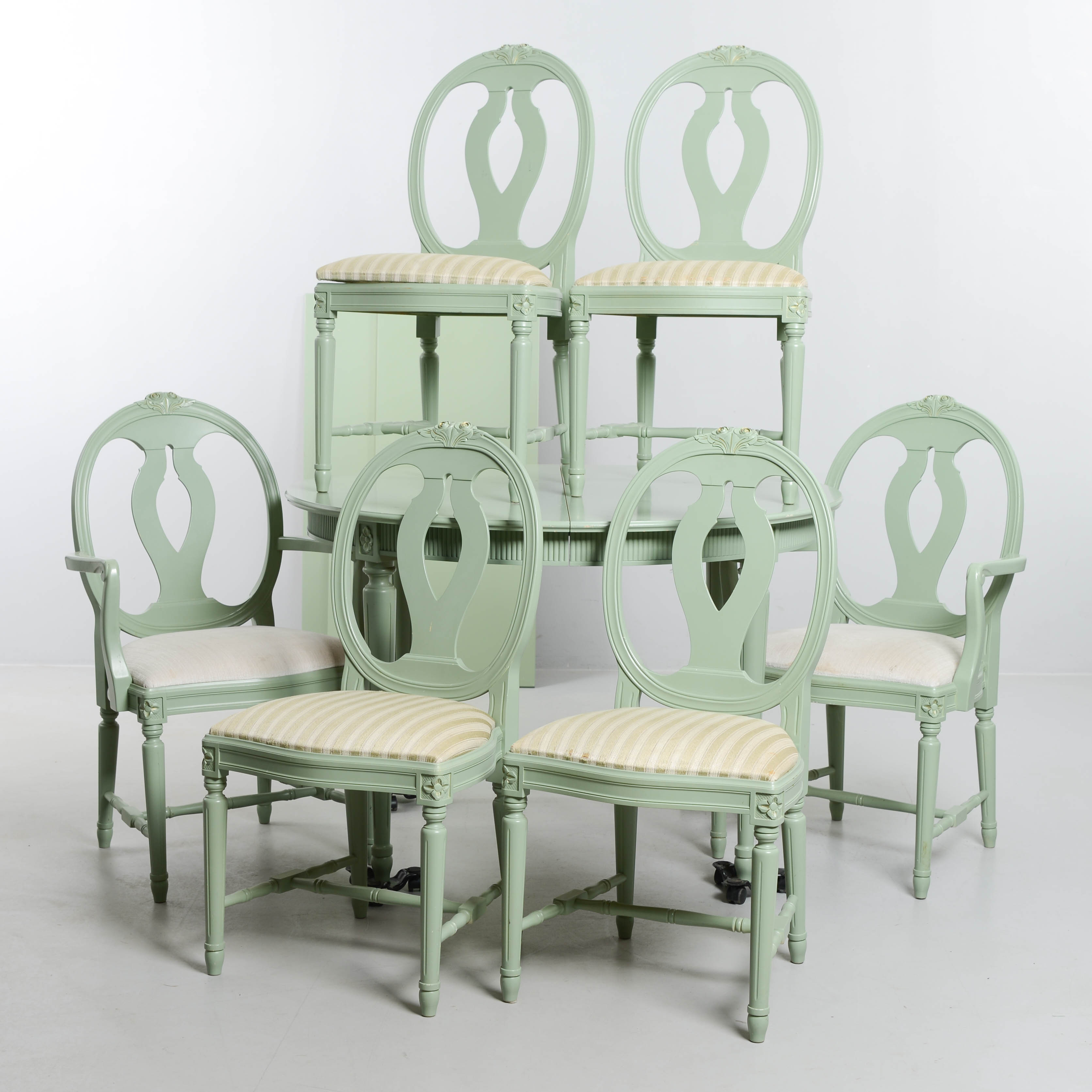 MATGRUPP, 7 delar, gustaviansk stil, 1900-talets andra del, City Möbler.