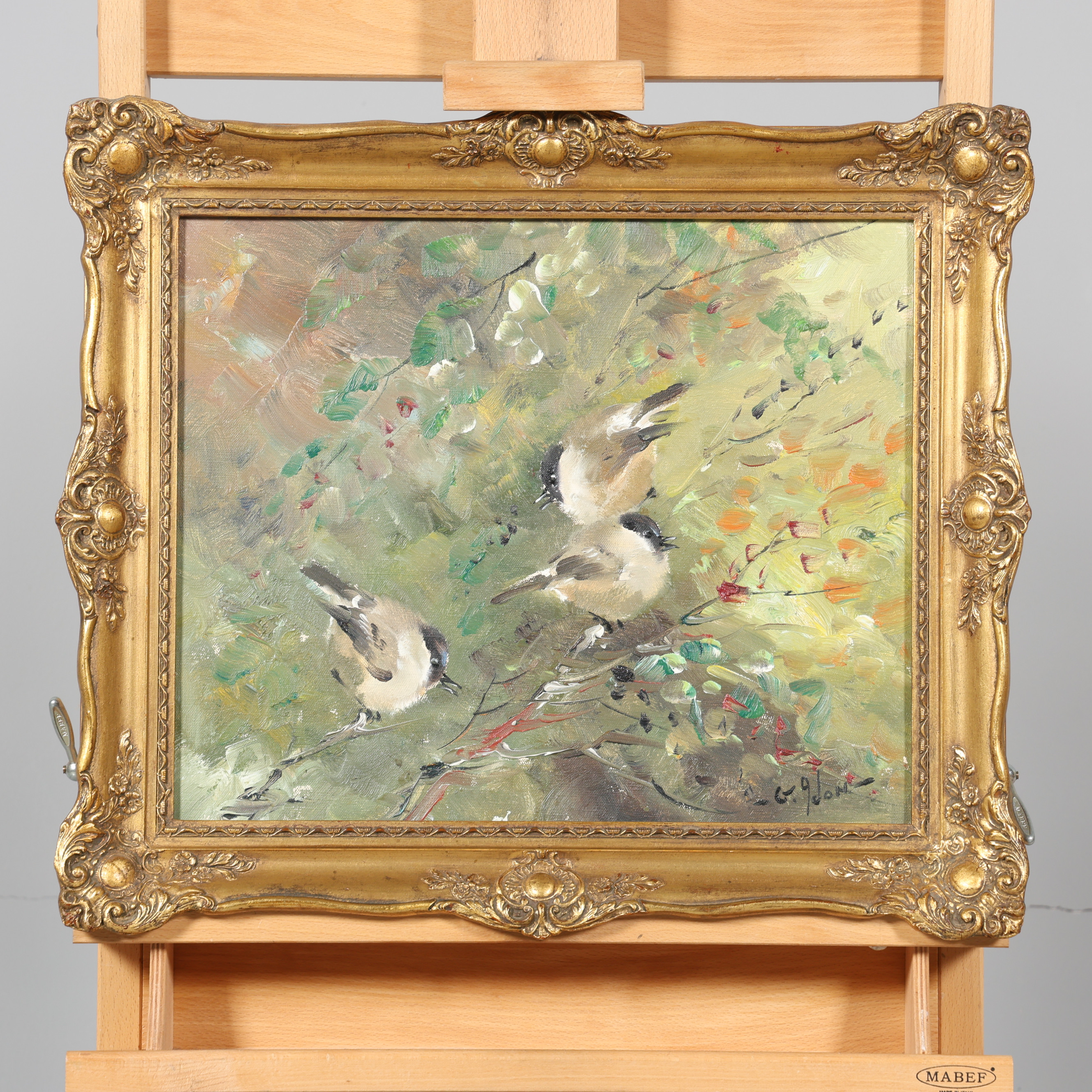 GUSTAV ADON. OLJA PÅ DUK, "Entita", signerad.