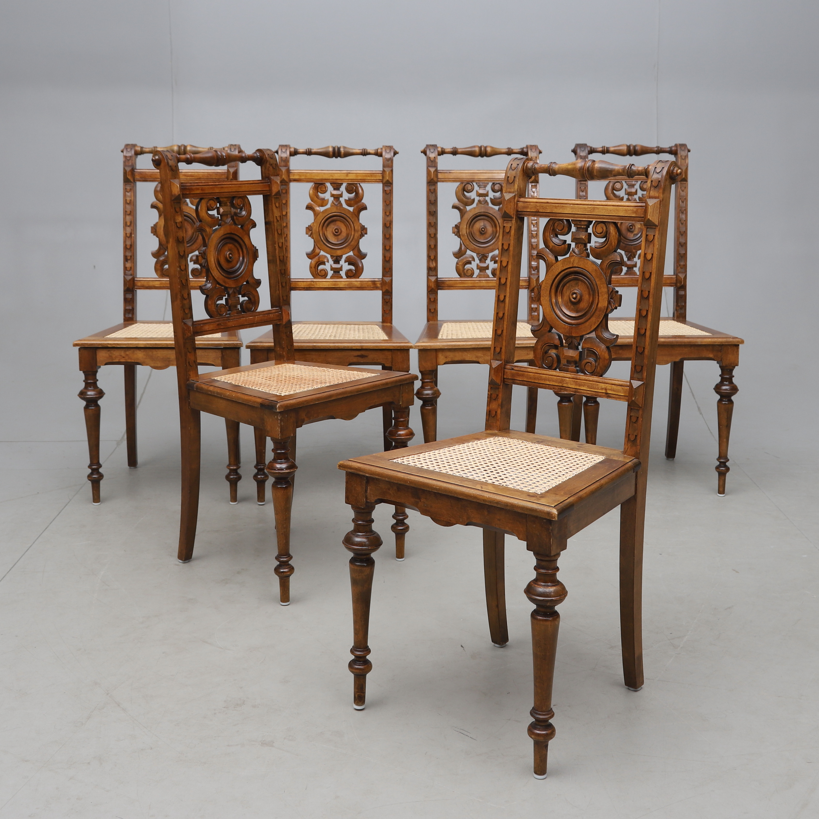 STOLAR, 6 st, nyrenässans, omkring 1900.