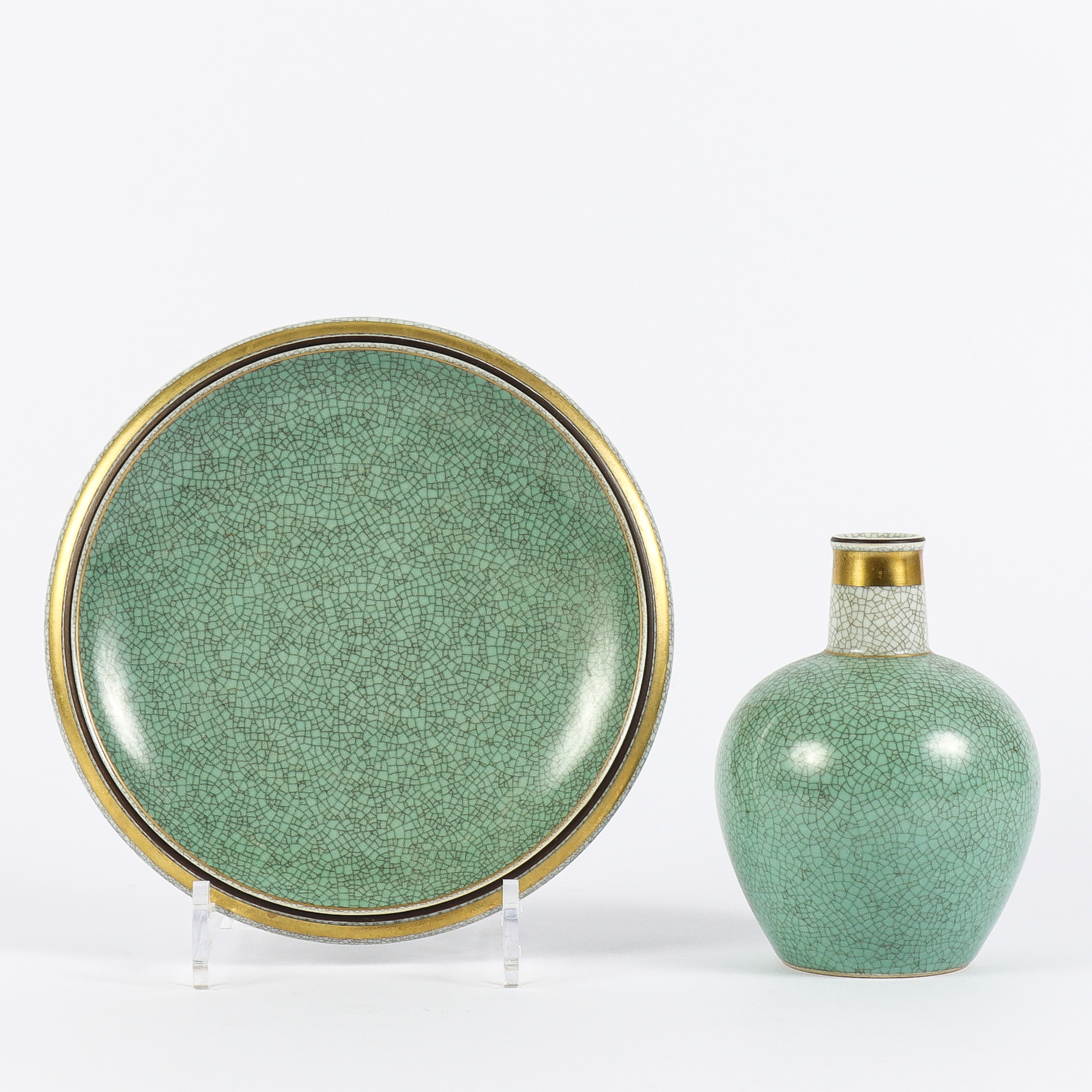 VAS OCH FAT krackelerat stengods, Royal Copenhagen, Danmark.