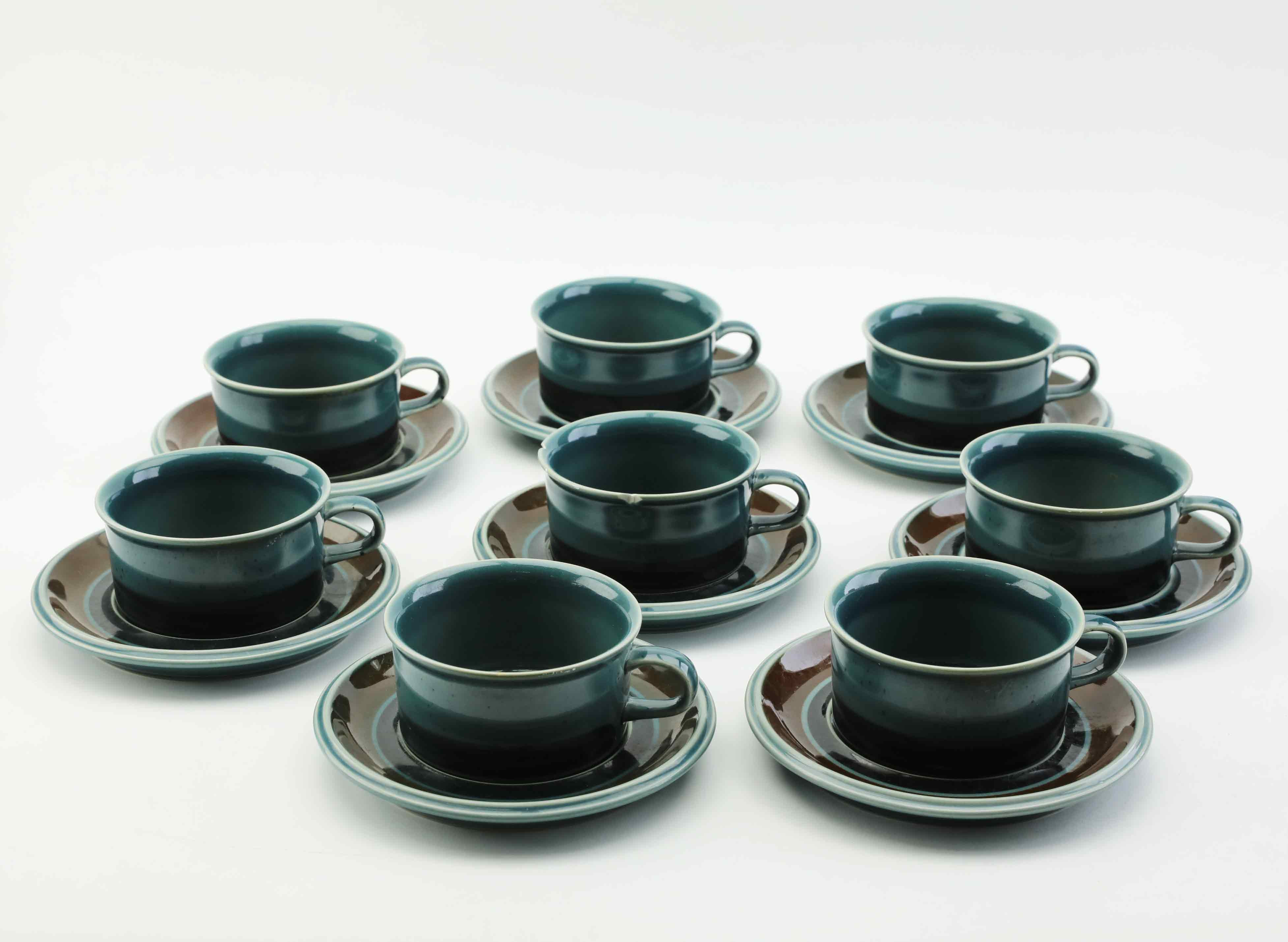 ULLA PROCOPÉ. Thekoppar, 16 delar, "Meri", Arabia, 1967-69.