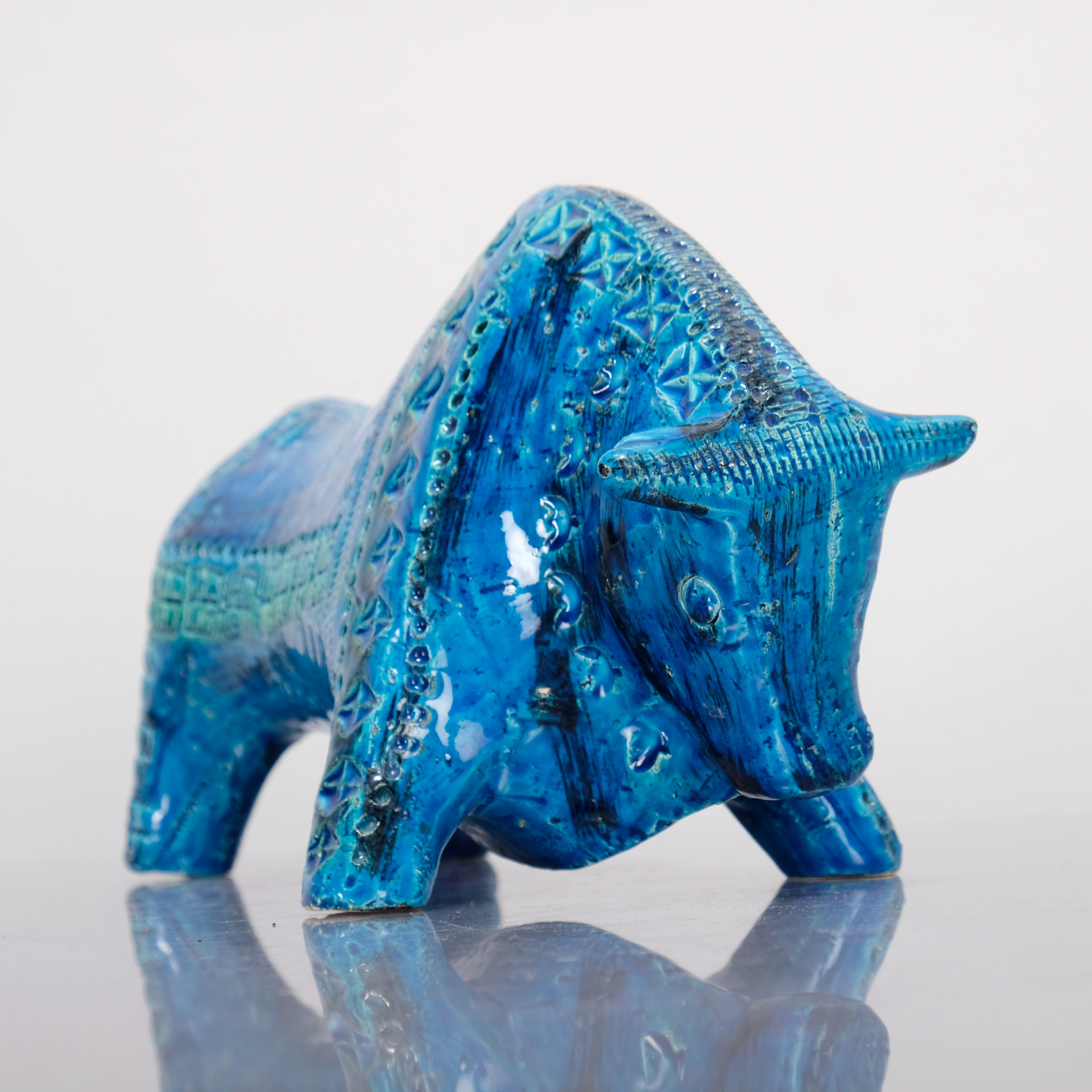 ALDO LONDI. Skulptur, tjur Bitossi, Italien, formgiven 1959.