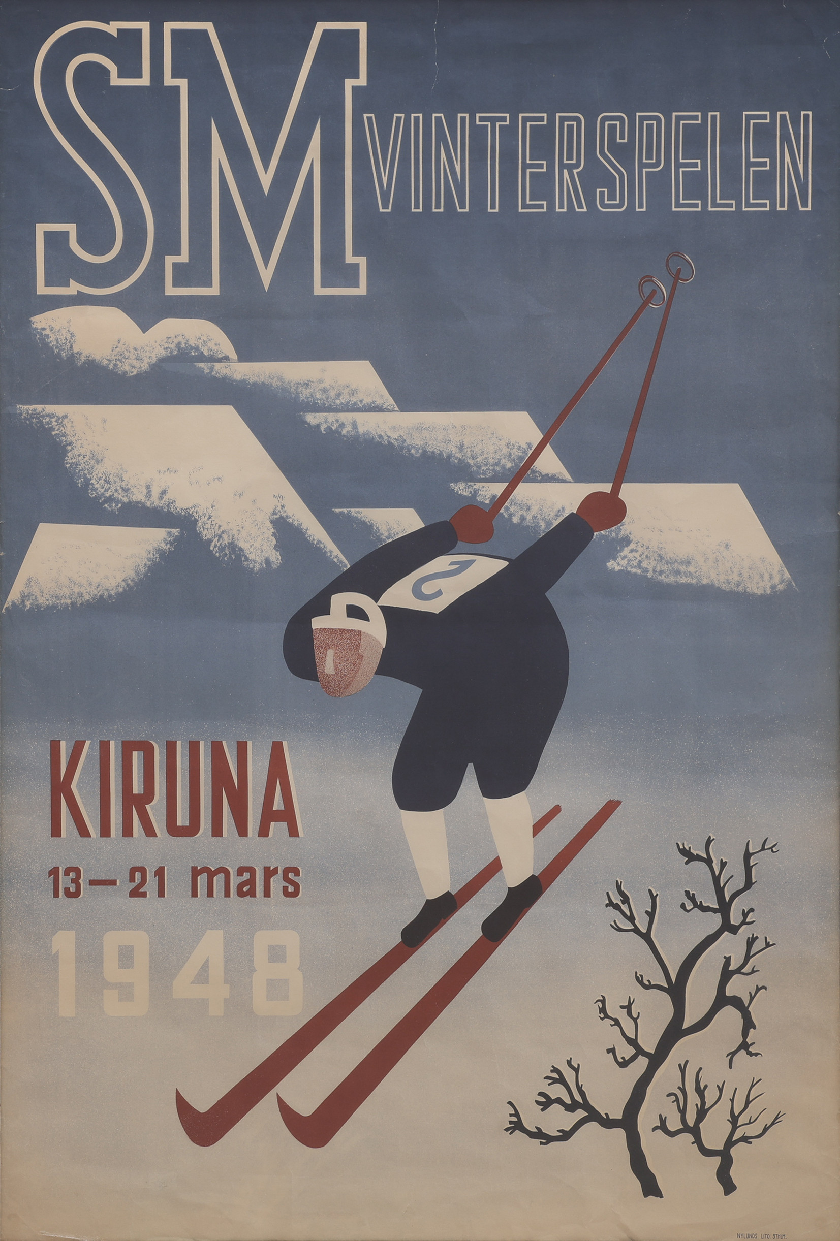 AFFISCH, SM VINTERSPELEN, KIRUNA 13-21 MARS 1948.