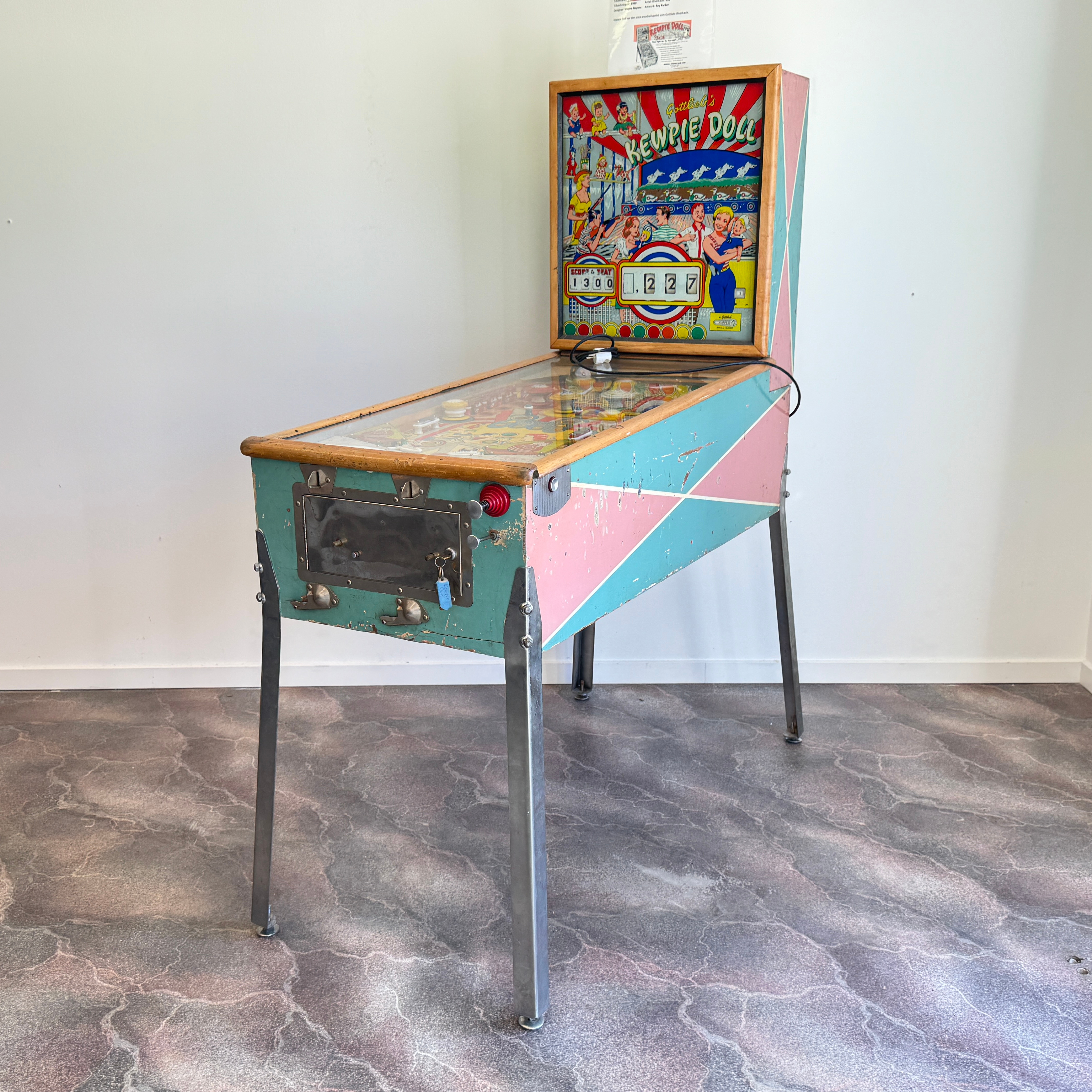 FLIPPERSPEL, GOTTLIEB KEWPIE DOLL, 1960, USA.