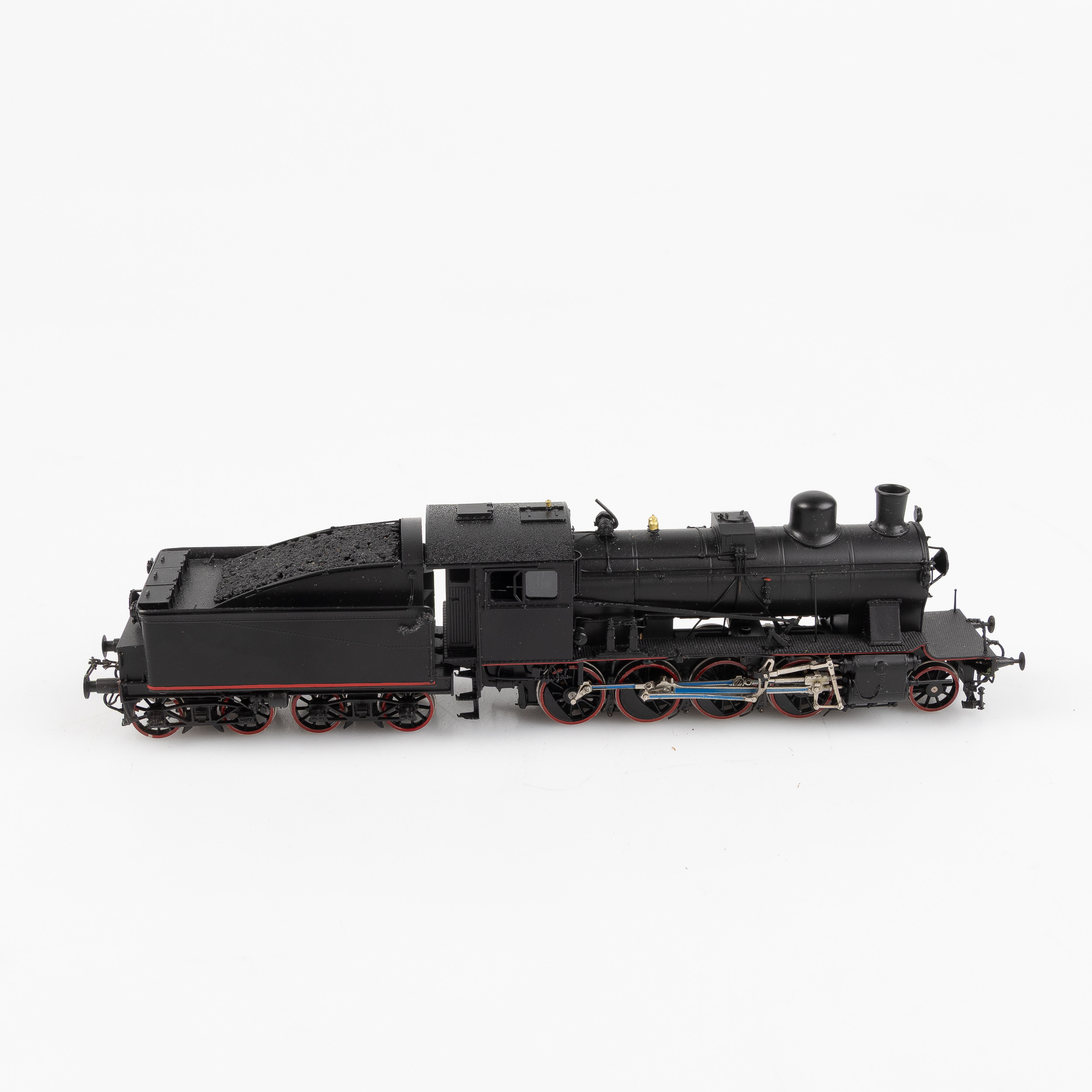 BRIMALM, modellok med tender, blå vevstakar utan dekaler och nr-plakett.
