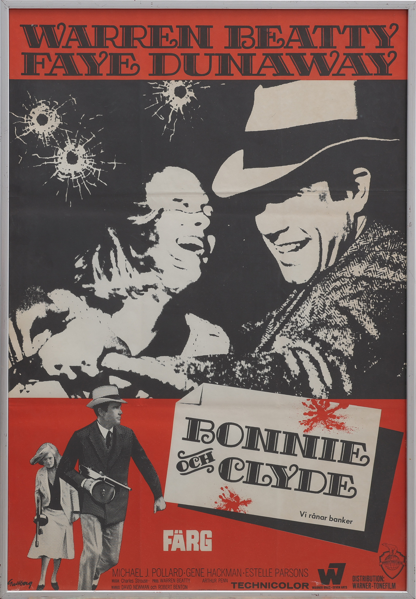 FILMAFFISCH, "BONNIE OCH CLYDE, VI RÅNAR BANKER", SVENSK.