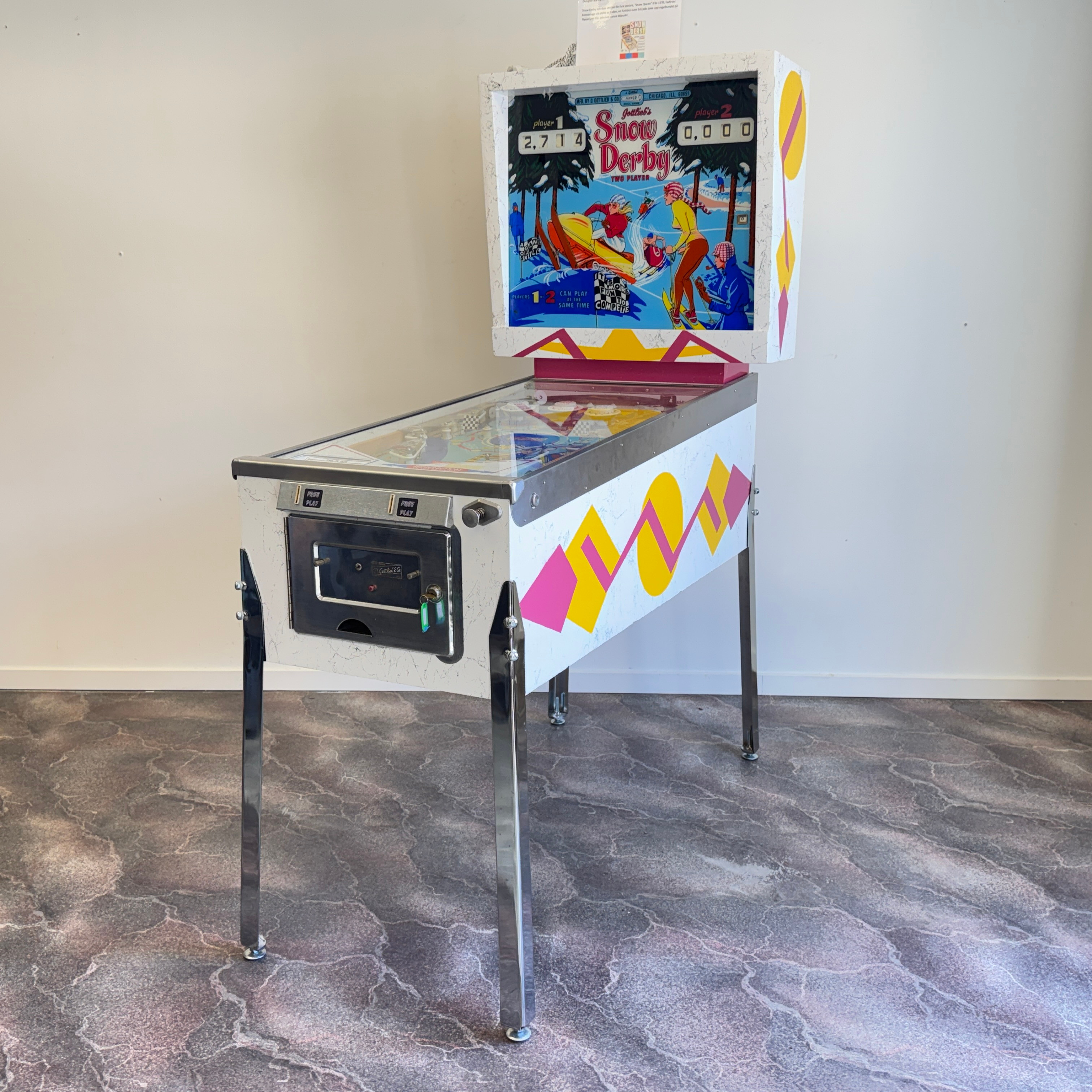 FLIPPERSPEL, GOTTLIEB SNOW DERBY, 1970, USA.