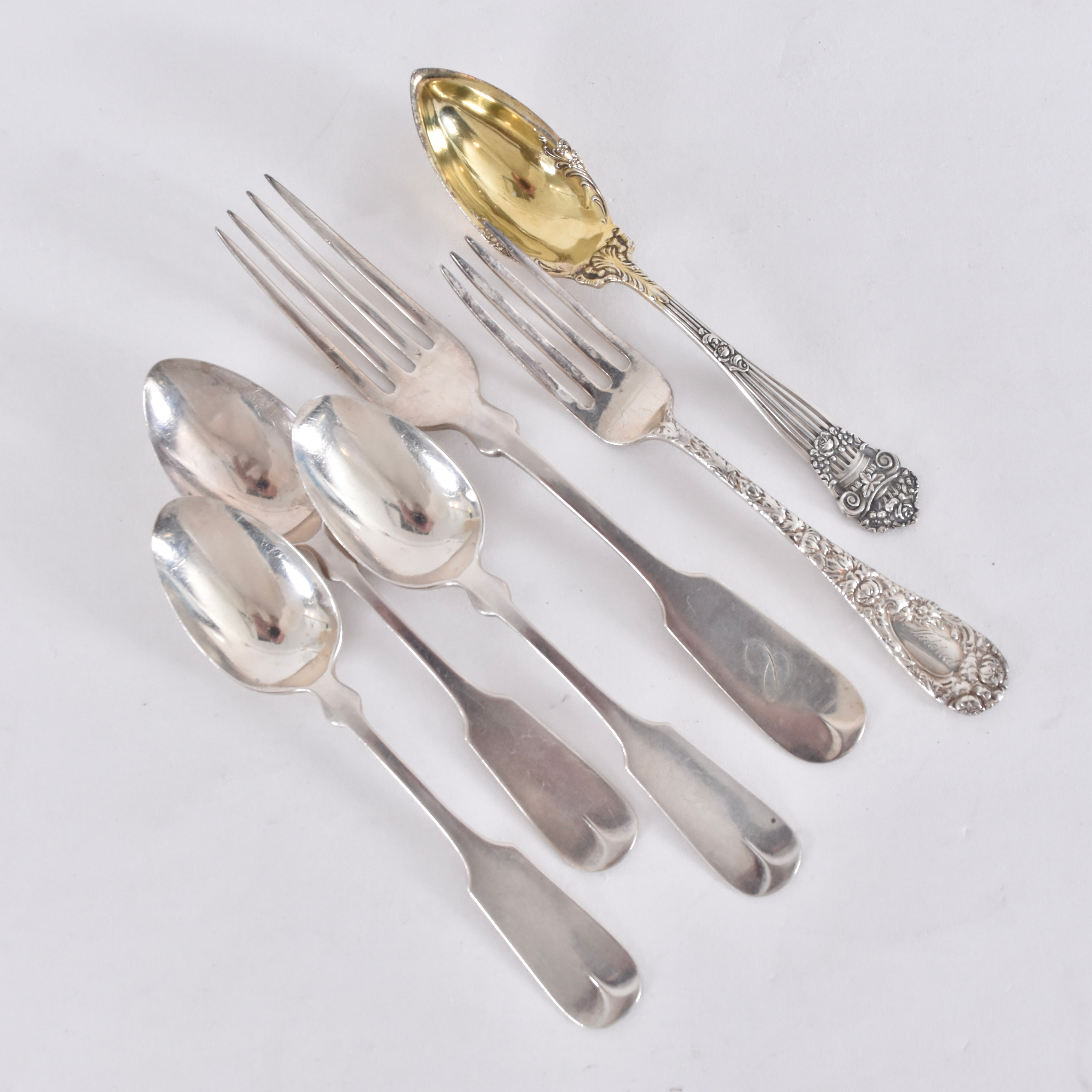 6 DELAR STERLINGSILVER, USA sekelskiftet 1900.