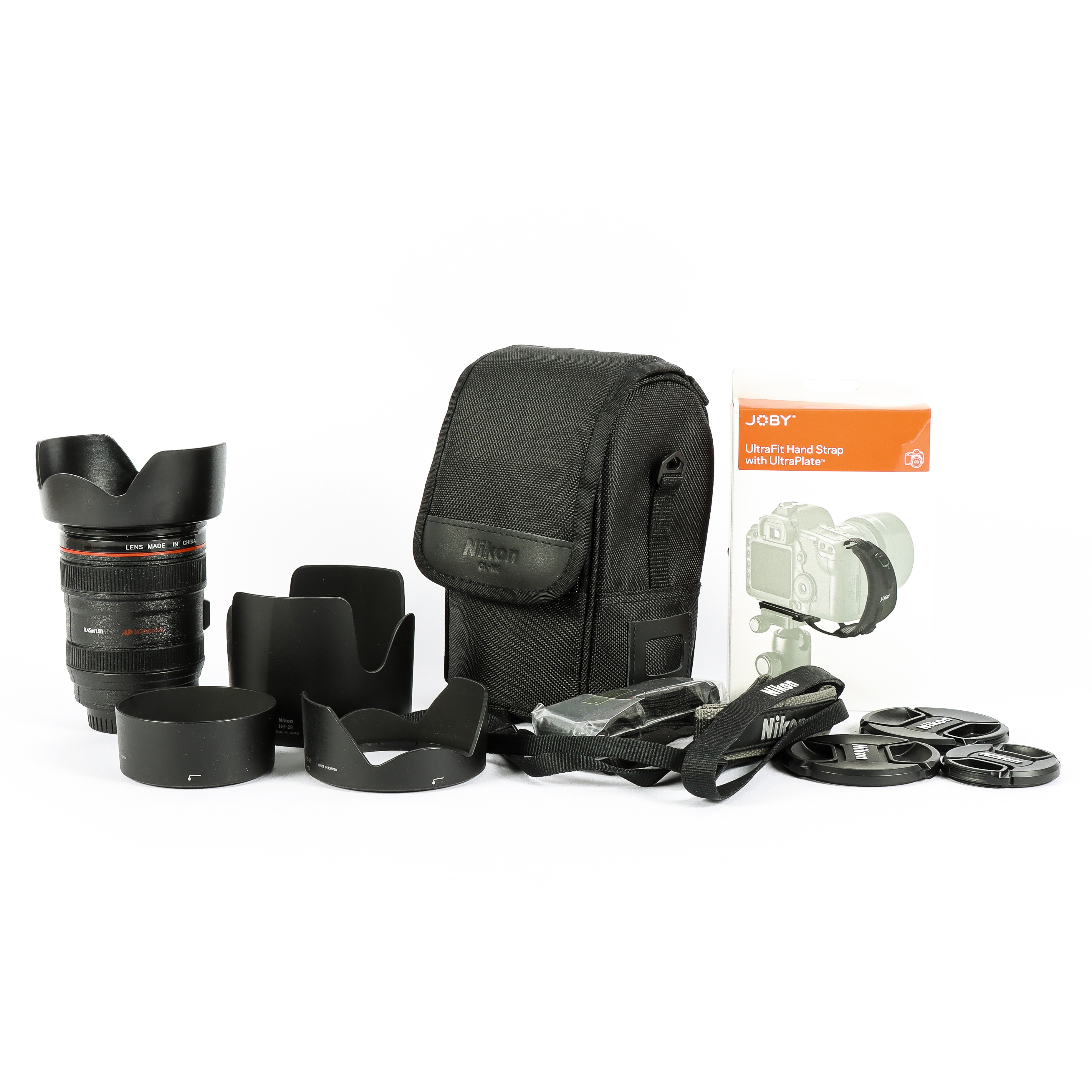 OBJEKTIVVÄSKA Nikon CL-M3, remmar, Kaffemugg, motljusskydd.