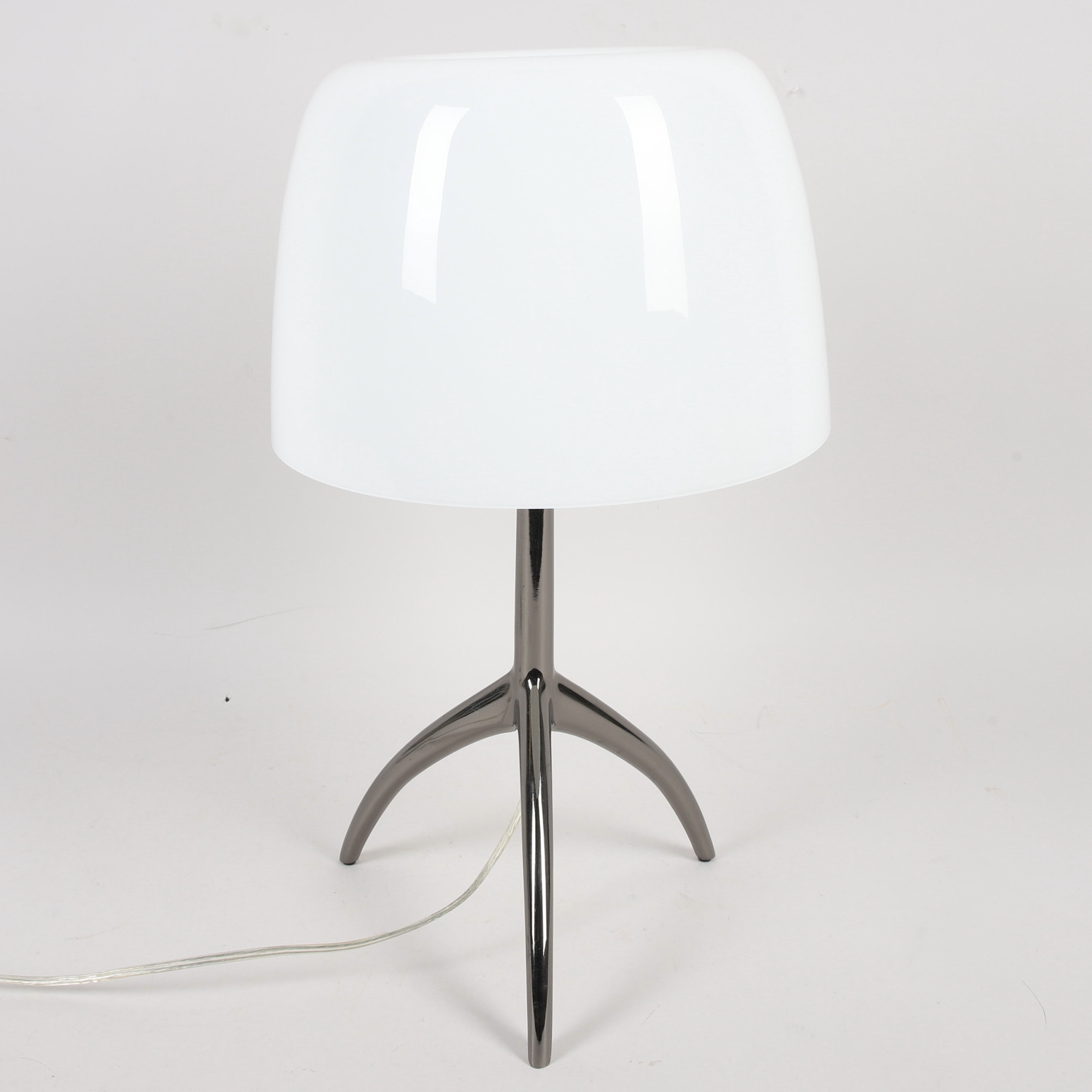 RODOLFO DORDONI. Bordslampa, glas & metall, Foscarini, Murano.