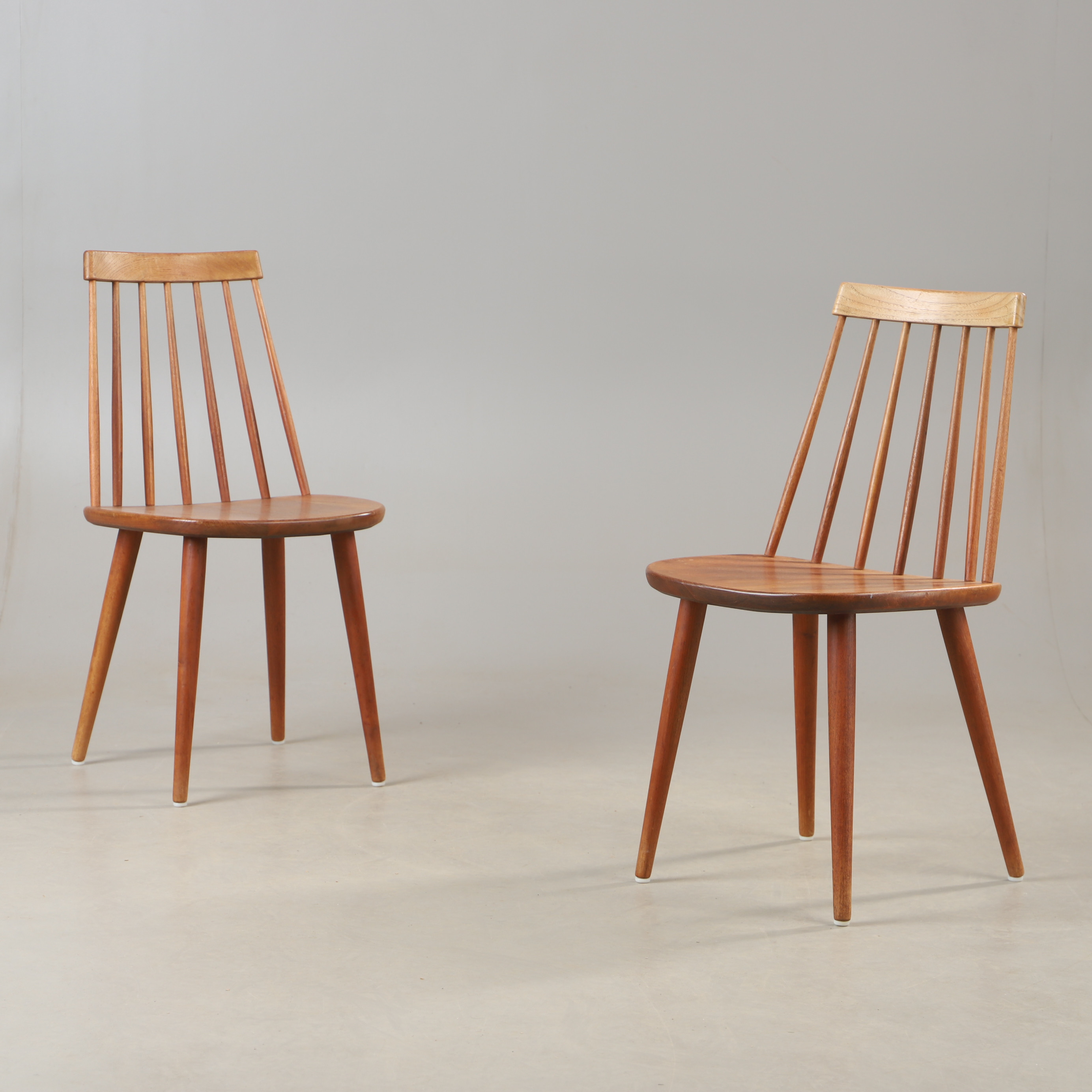 YNGVE EKSTRÖM. Stolar, 2 stycken, "Pinnockio", teak, Stolab, 1900-talets mitt.