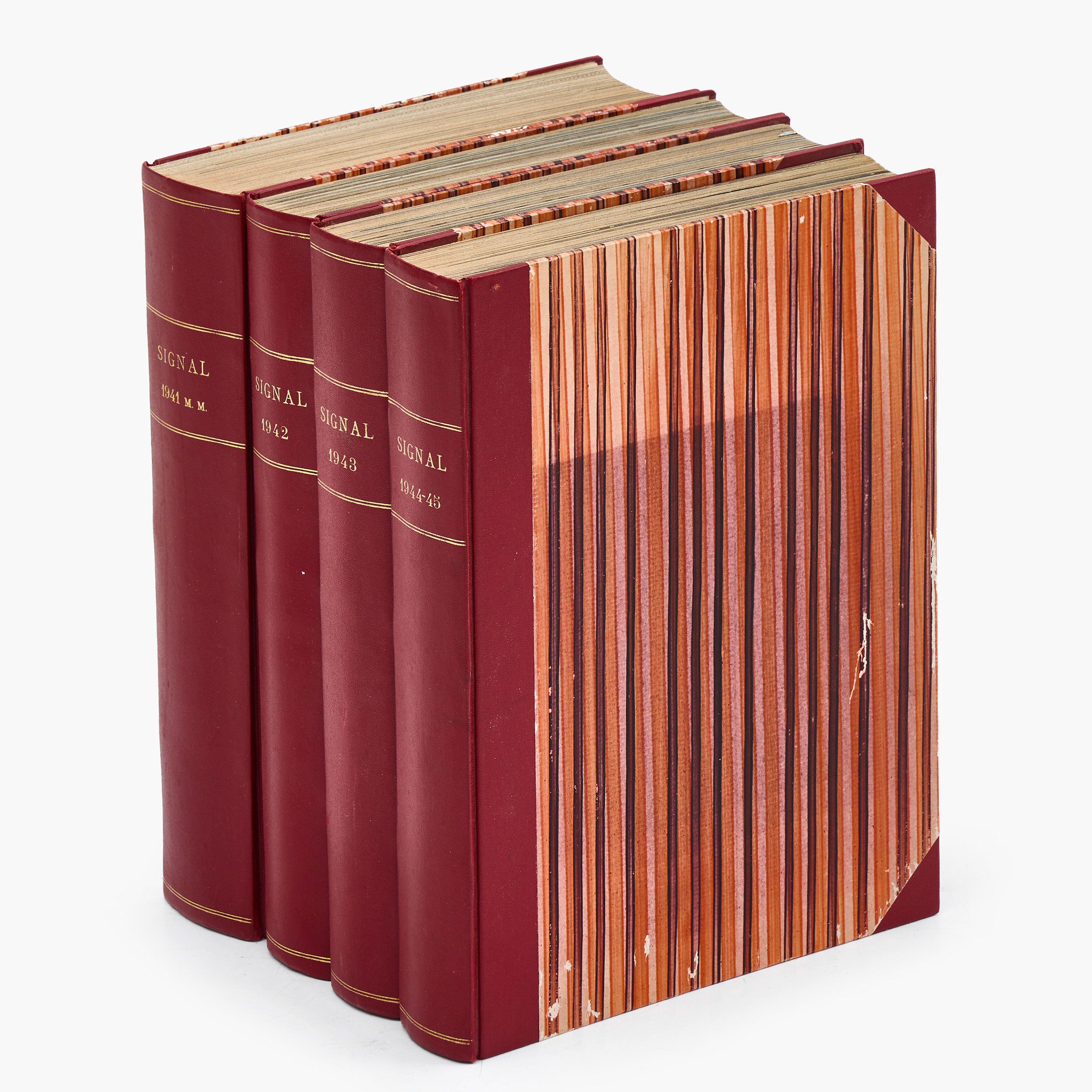 BILDTIDNINGEN SIGNAL, 1941-45. Inbundna i röda halvcloth.