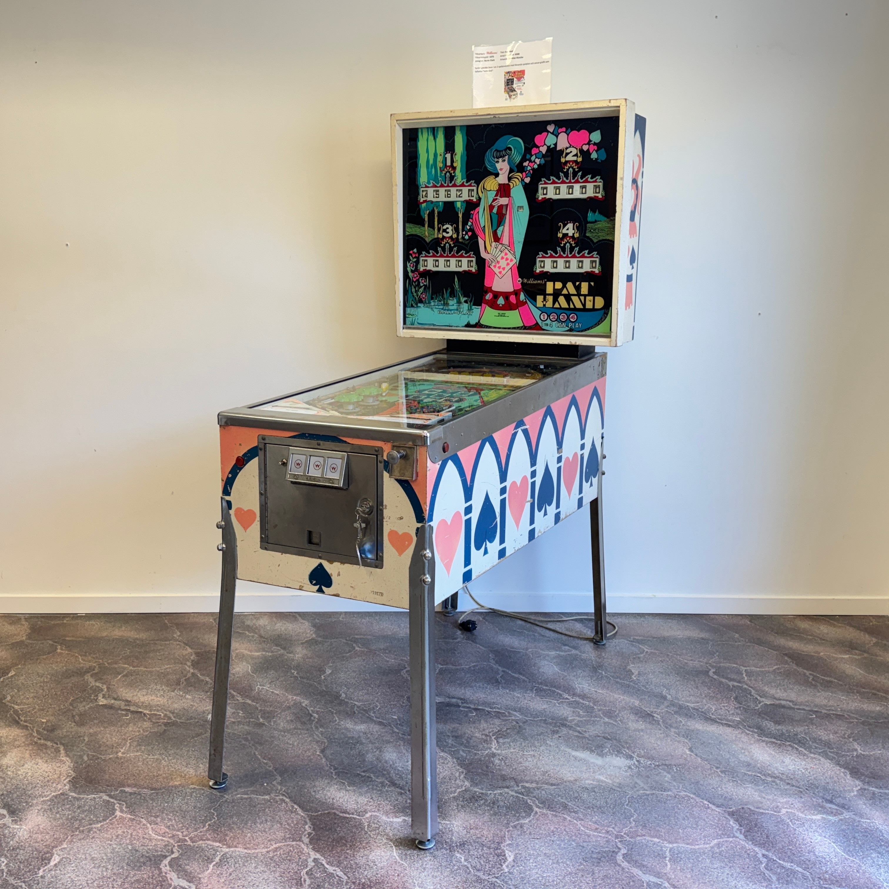 FLIPPERSPEL, WILLIAMS PAT HAND, 1975, USA.