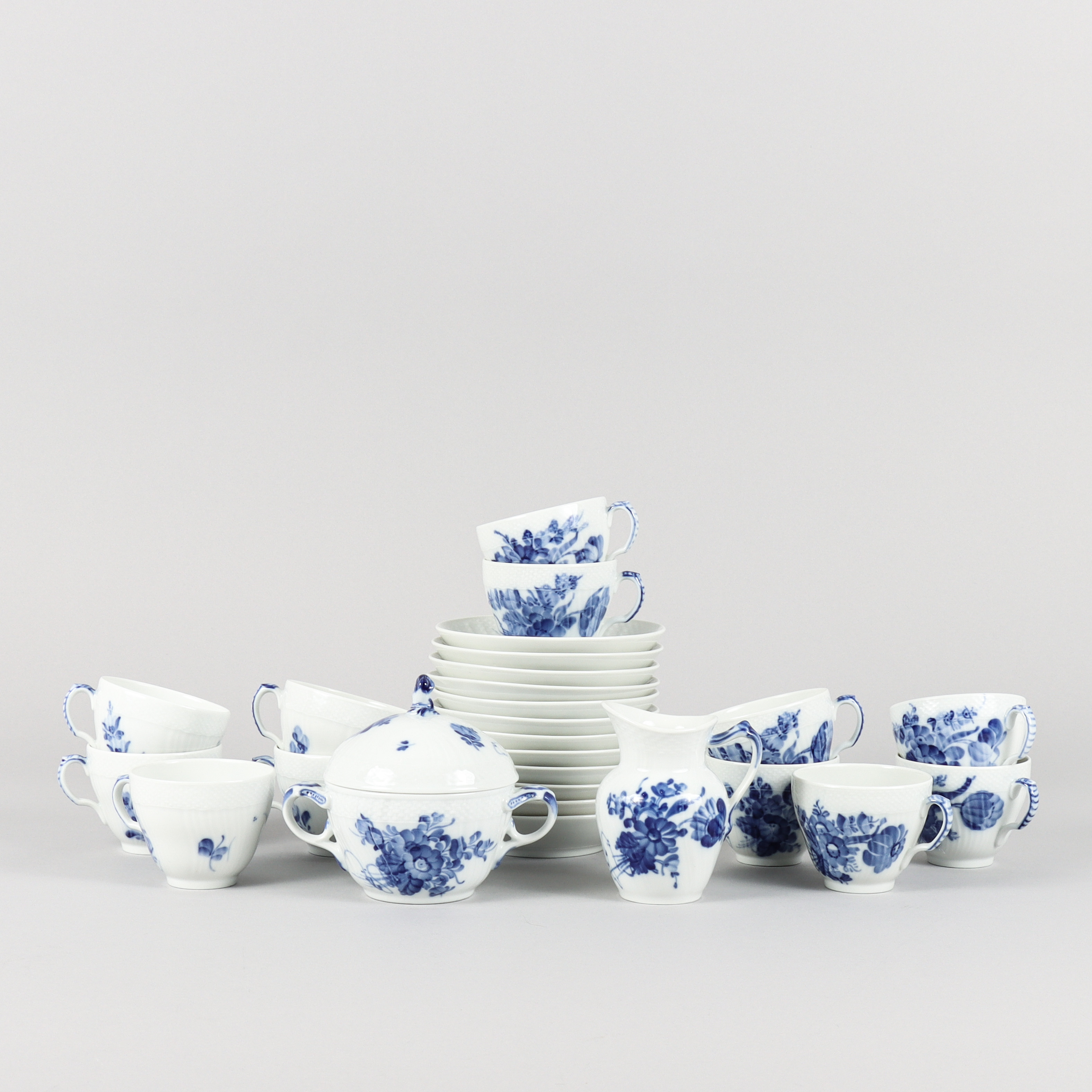 KAFFESERVIS Royal Copenhagen, Blå Blomster.