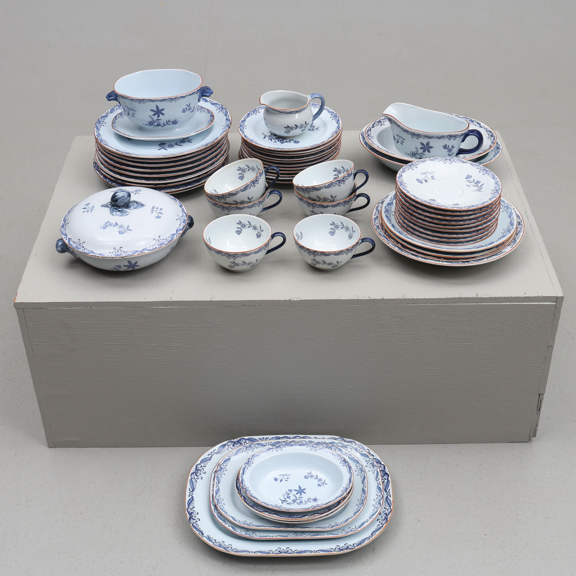 SERVISDELAR, 49 delar, porslin, "Ostindia", Rörstrand.