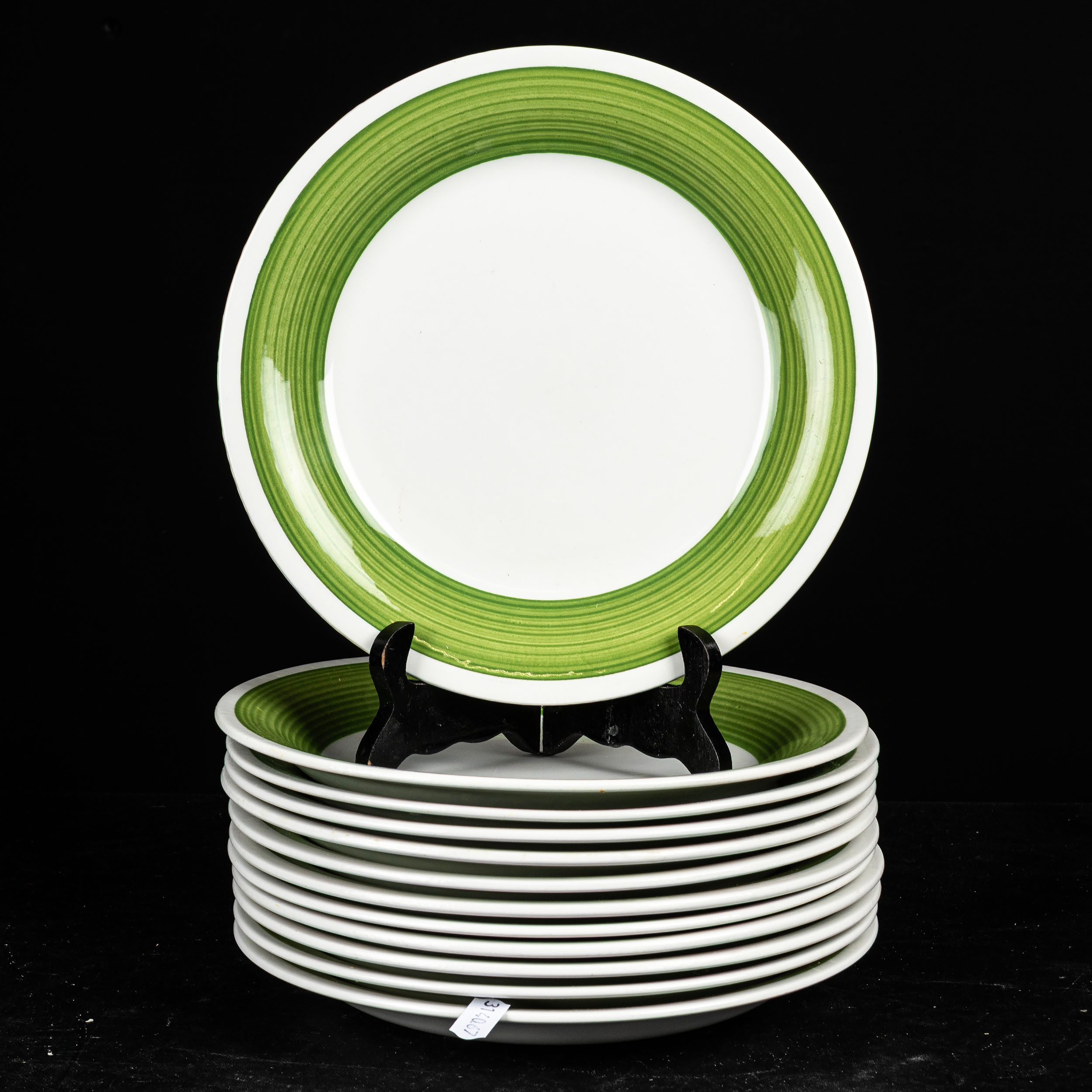 TALLRIKAR, 12 st " Pastell " Gefle Porslinsfabrik, 1900 - talets andra hälft.