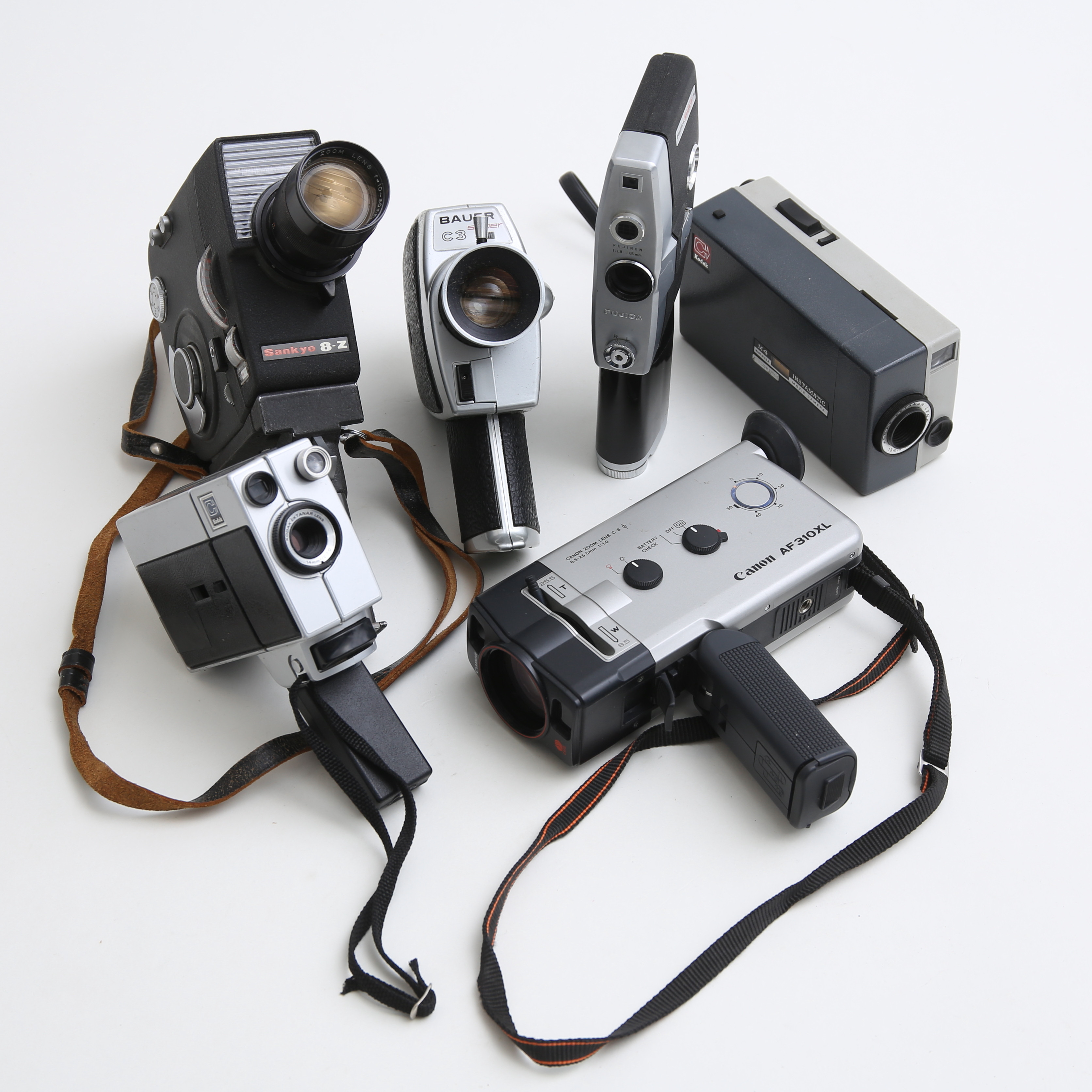 ANALOGA VIDEOKAMEROR 6 st, bla Canon, Fujica.